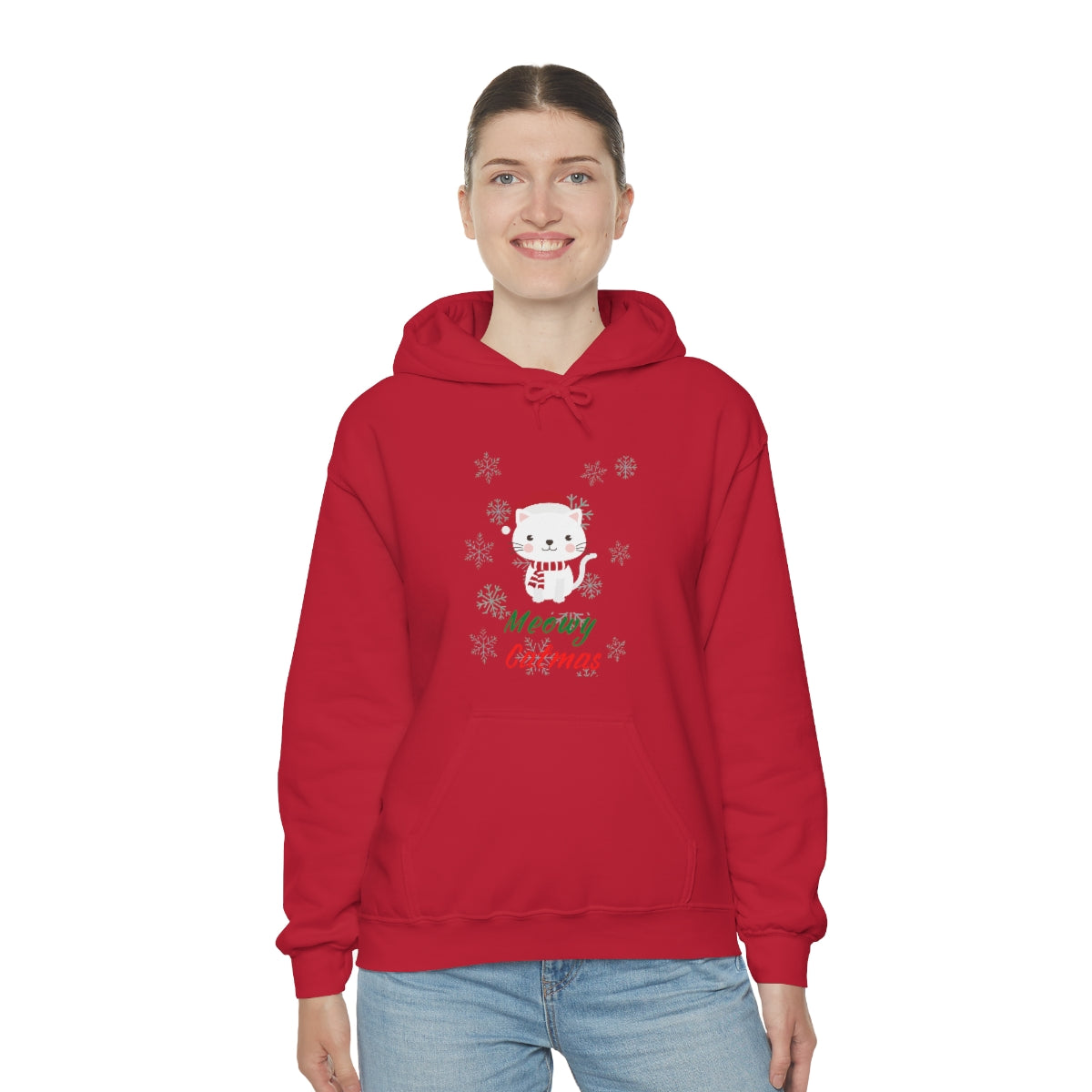 Meowy Catmas Unisex Heavy Blend™ Hooded Sweatshirt