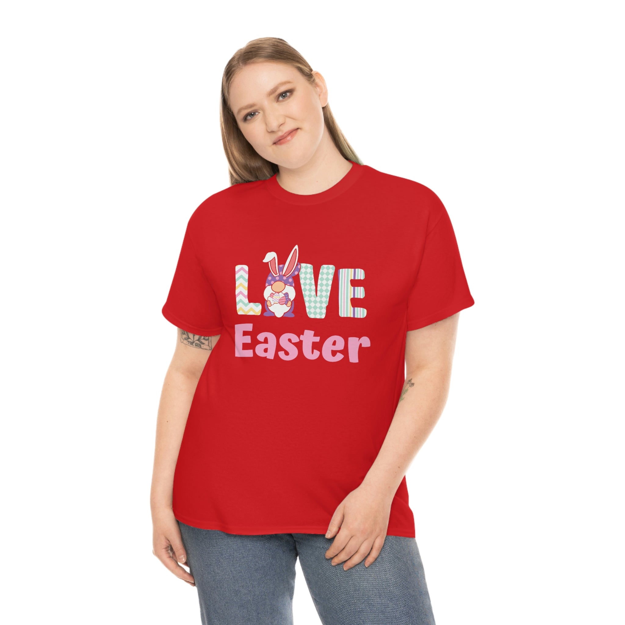 Gnome Love Easter Unisex Heavy Cotton Tee