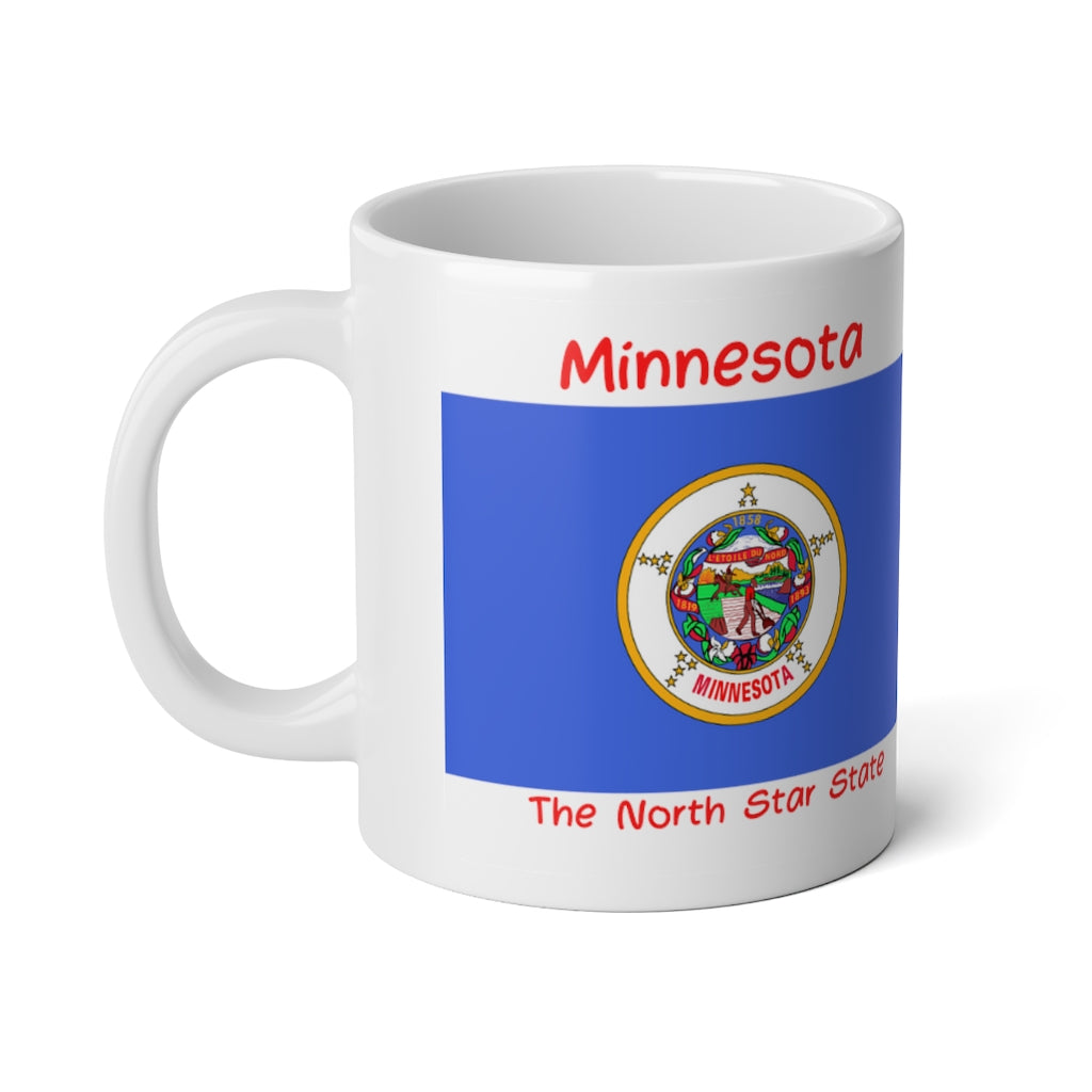 Minnesota Stater Flag Jumbo Mug, 20oz