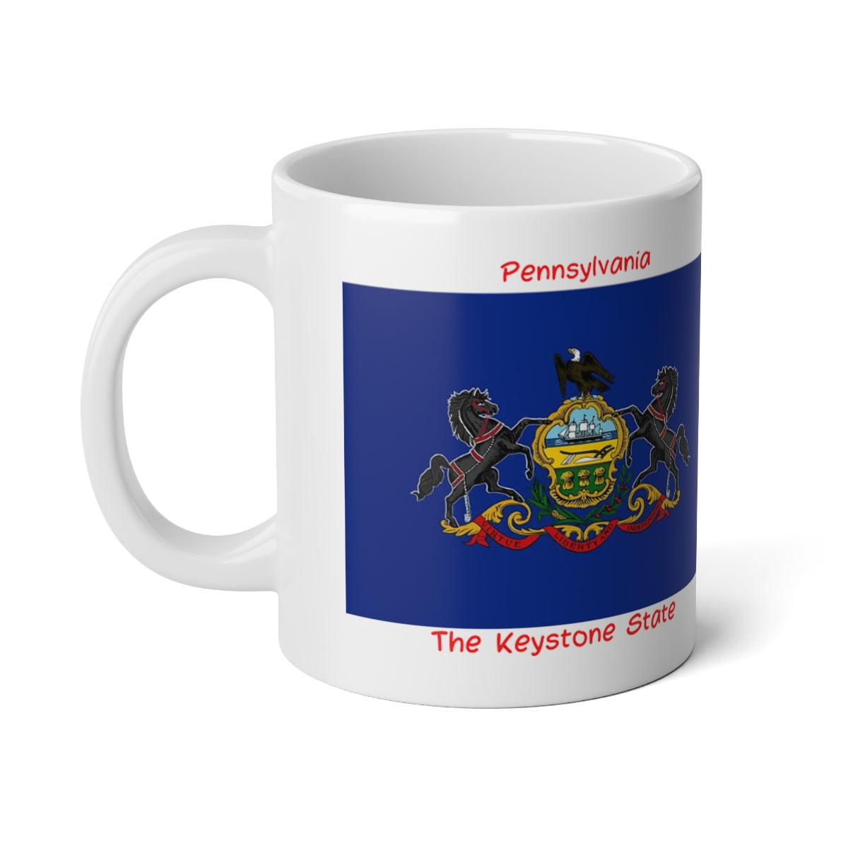 Pennsylvania State Flag Jumbo Mug, 20oz