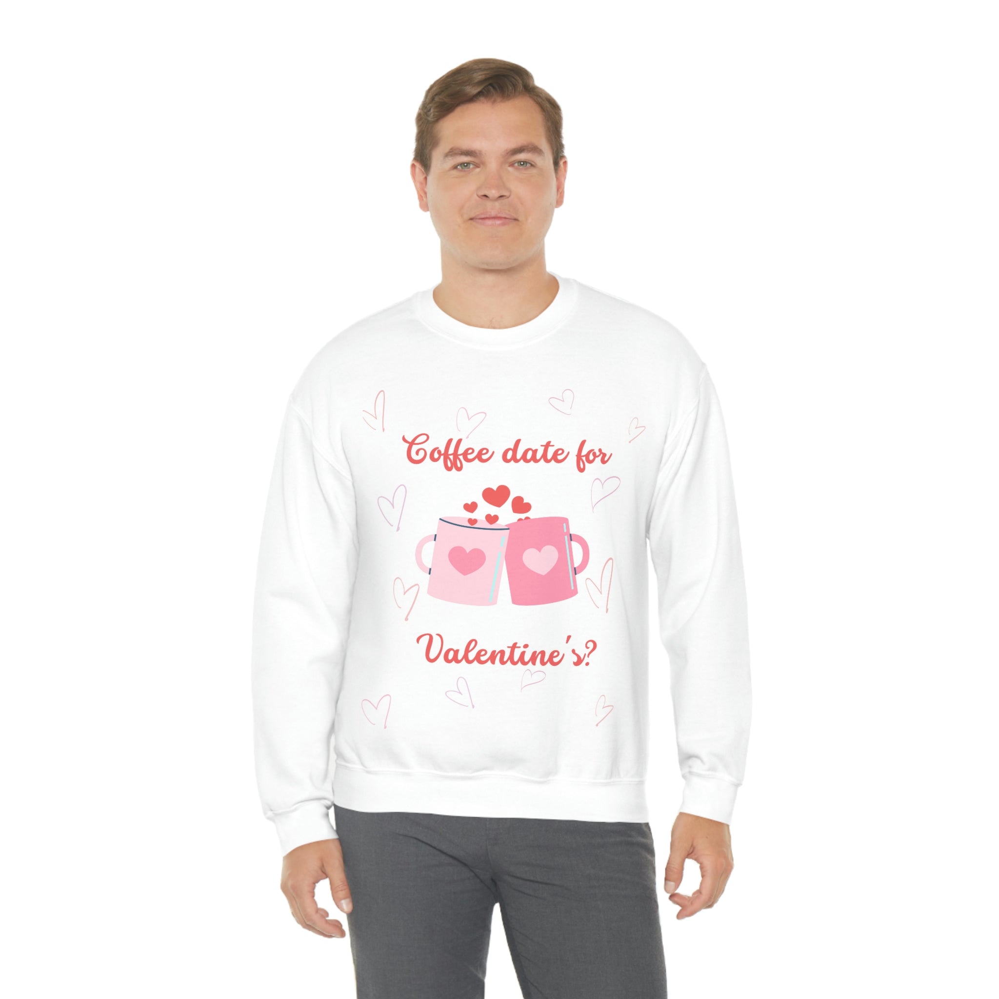 Coffee Date For Valentine's Unisex Heavy Blend™ Crewneck Sweatshirt