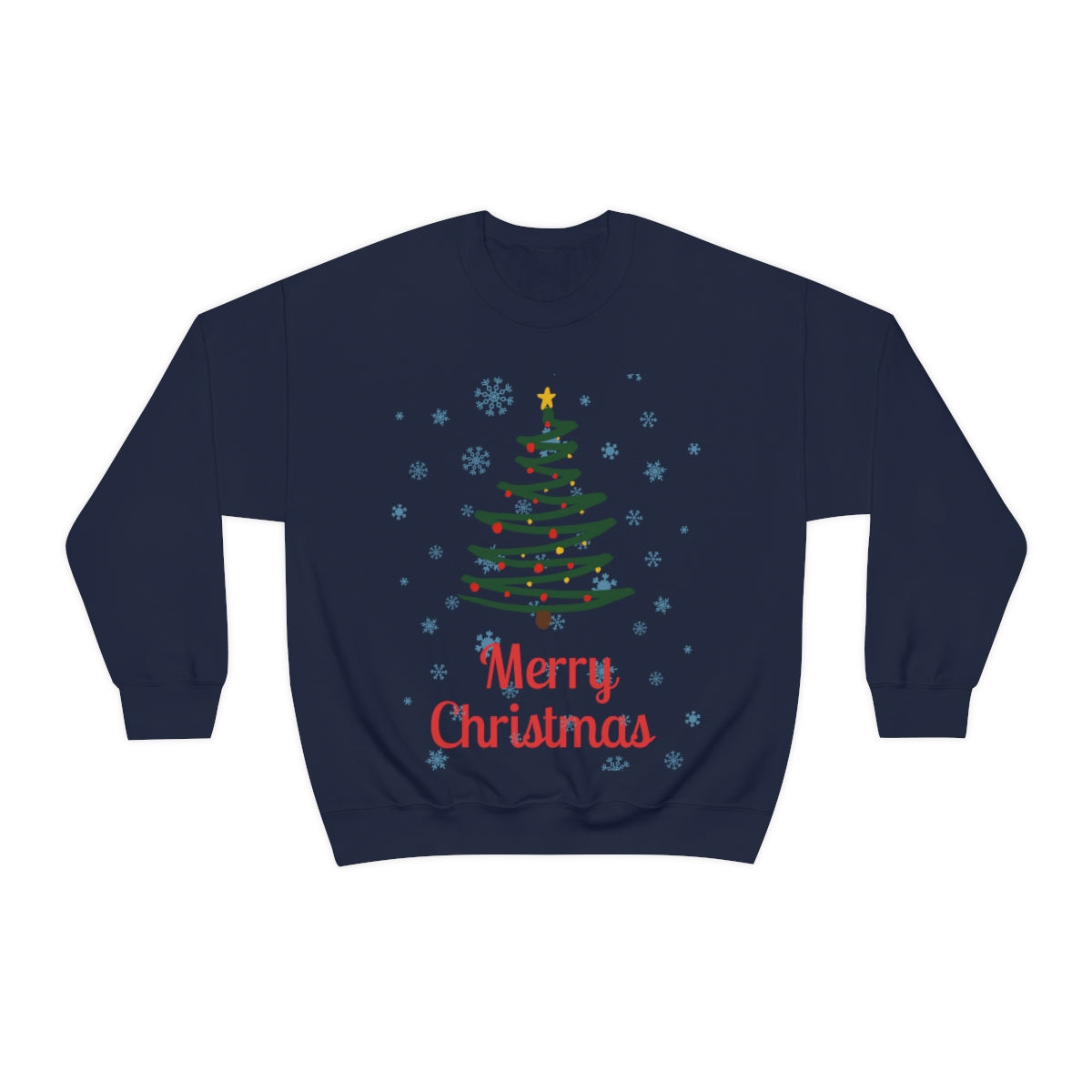 Merry Christmas Tree Unisex Heavy Blend™ Crewneck Sweatshirt