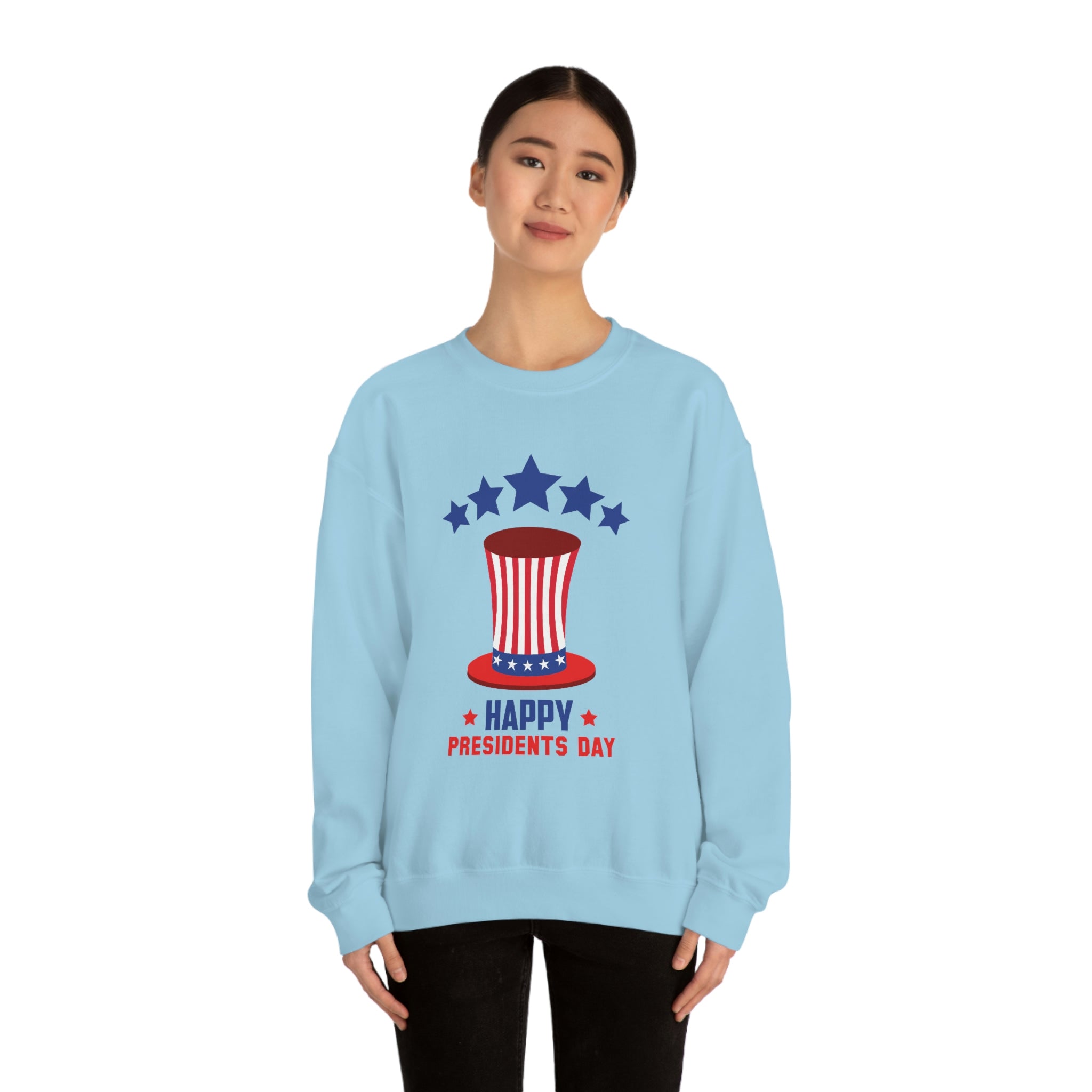 Happy President's Day Hat Unisex Heavy Blend™ Crewneck Sweatshirt