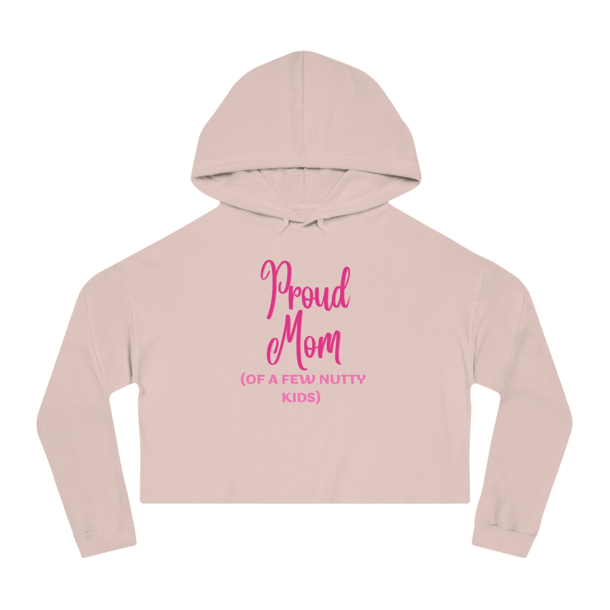 Proud Mom Women’s Cropped Hooded Sweatshirt
