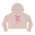 Proud Mom Women’s Cropped Hooded Sweatshirt