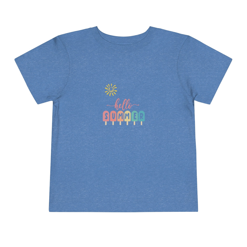 Sunny Hello Summer Toddler Short Sleeve Tee