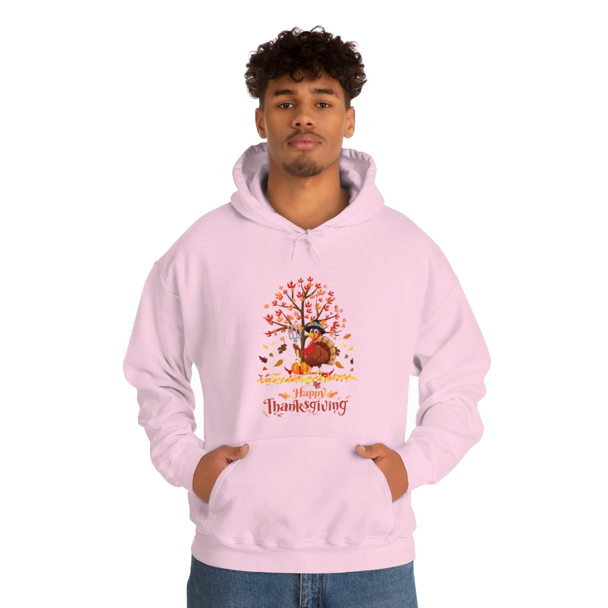 Happy Thanksgiving Turkey Pilgrim Unisex Heavy Blend™ Hooded Sweatshirt