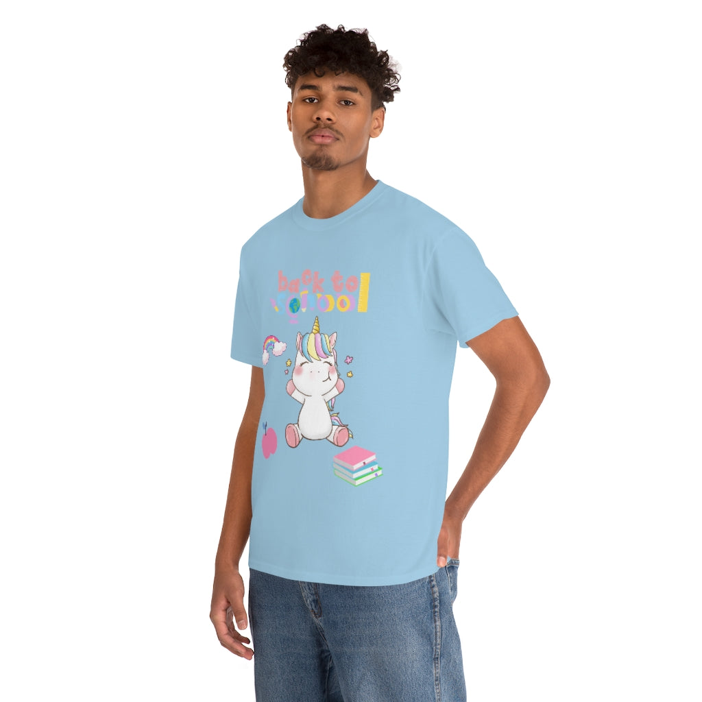 Back to School Unicorn Unisex Heavy Cotton Tee