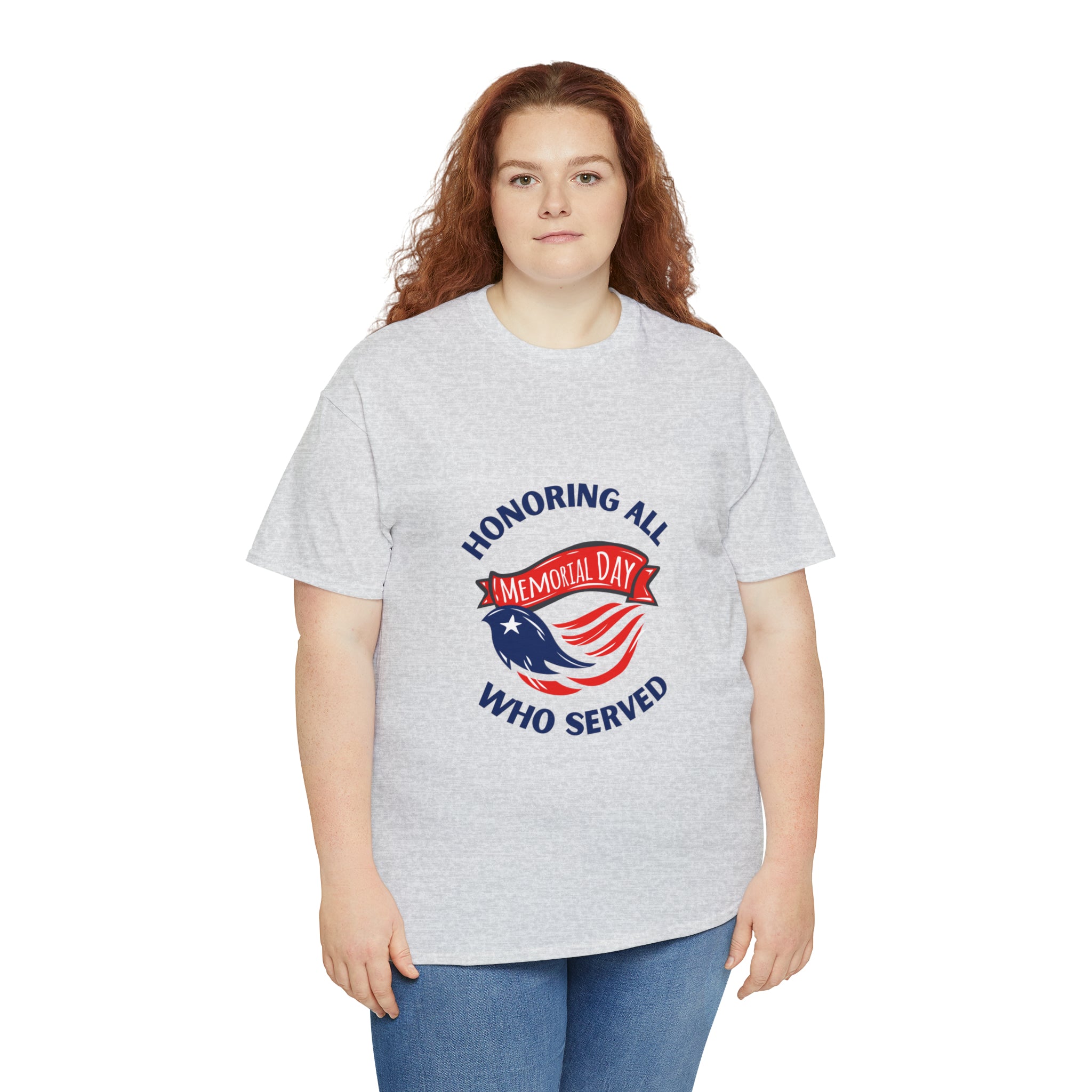 Memorial Day Honoring All Who Served Unisex Heavy Cotton Tee