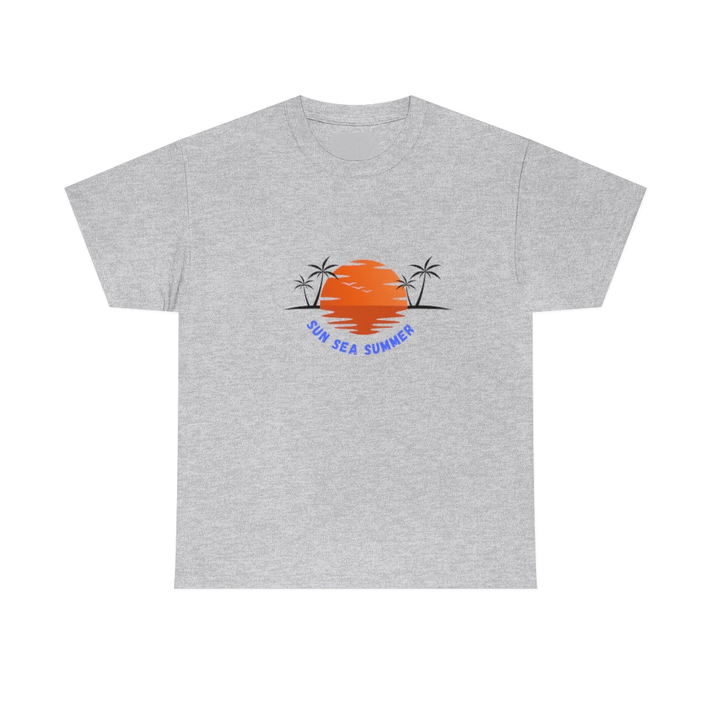 Sun Sea Summer Unisex Heavy Cotton Tee