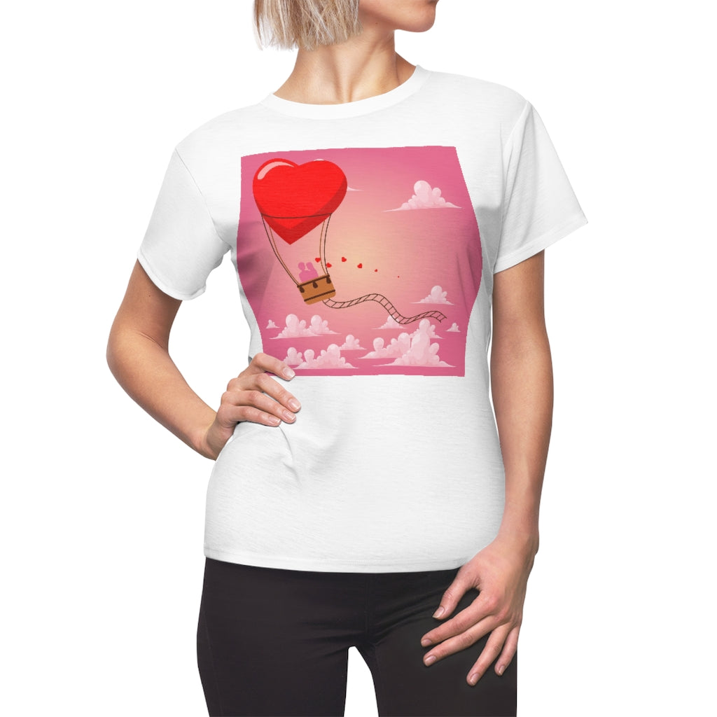 Happy Valentine's Day Women's AOP Cut & Sew Tee