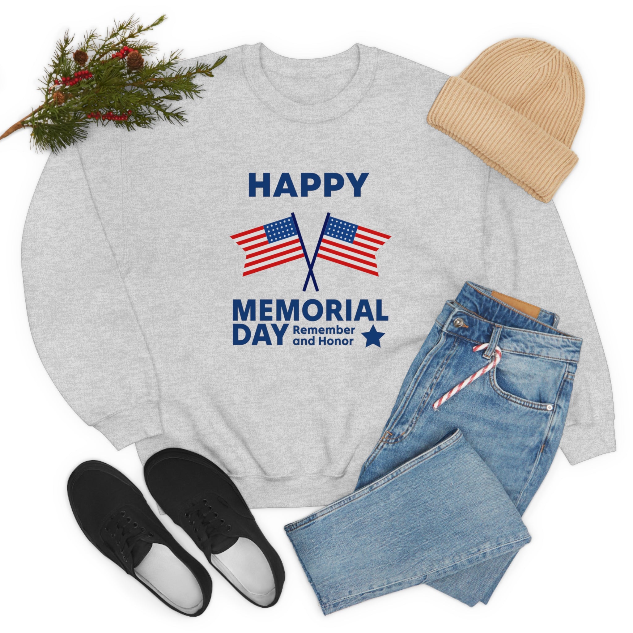 Happy Memorial Day Unisex Heavy Blend™ Crewneck Sweatshirt