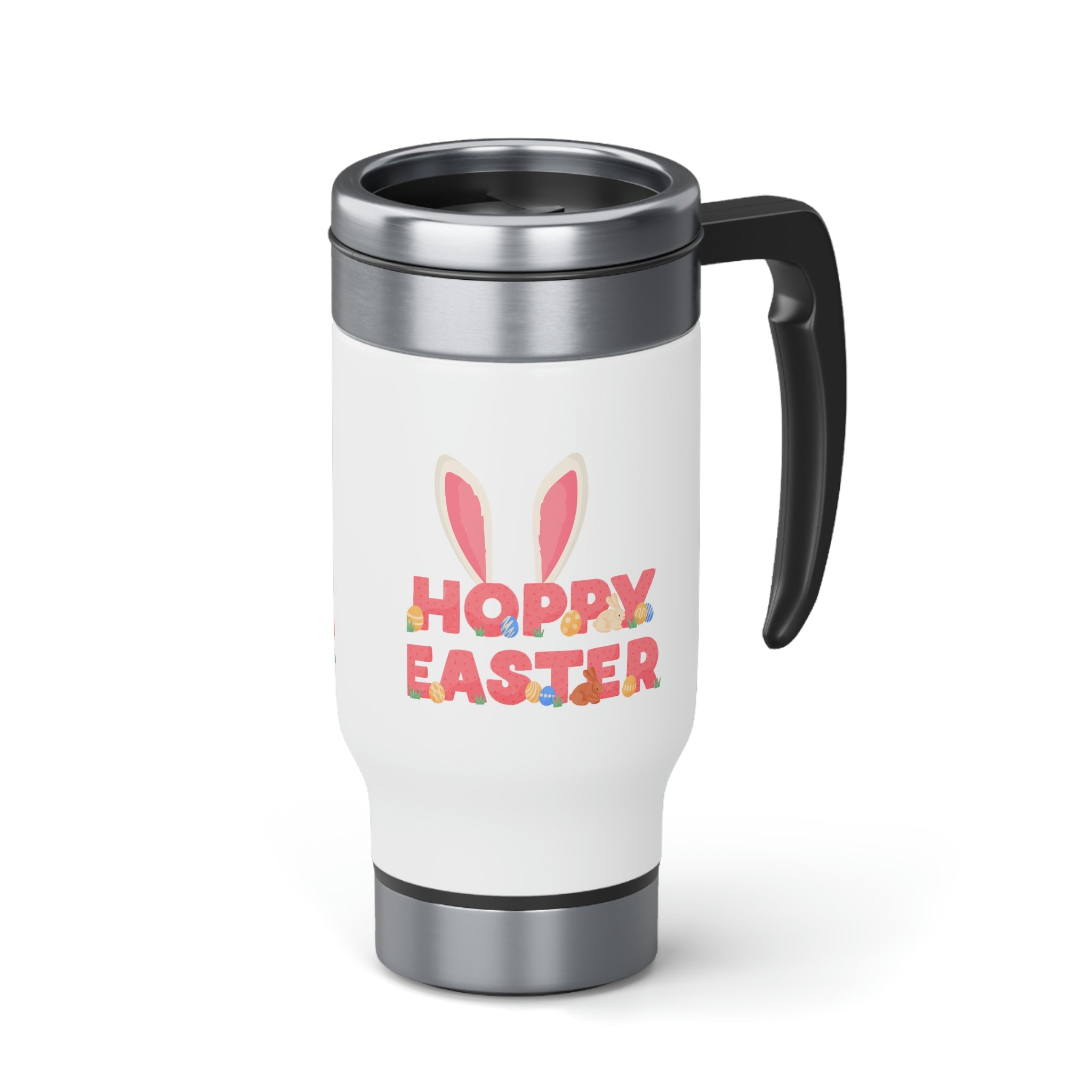 The Hoppy Easter Stainless Steel Travel Mug with Handle, 14oz