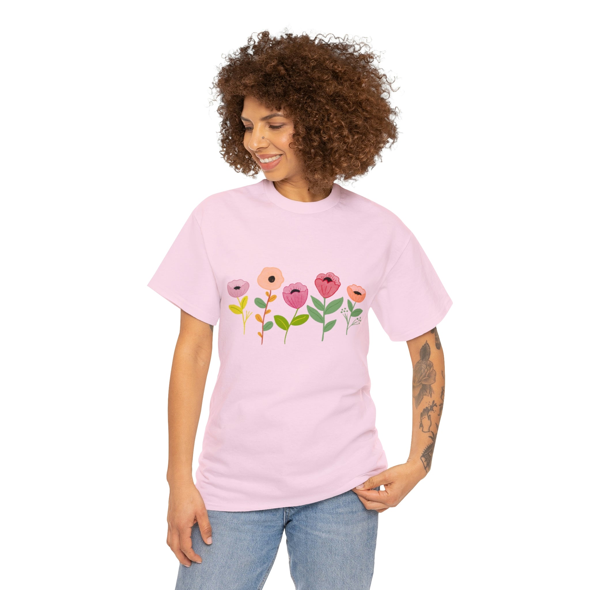 Spring Flowers Unisex Heavy Cotton Tee