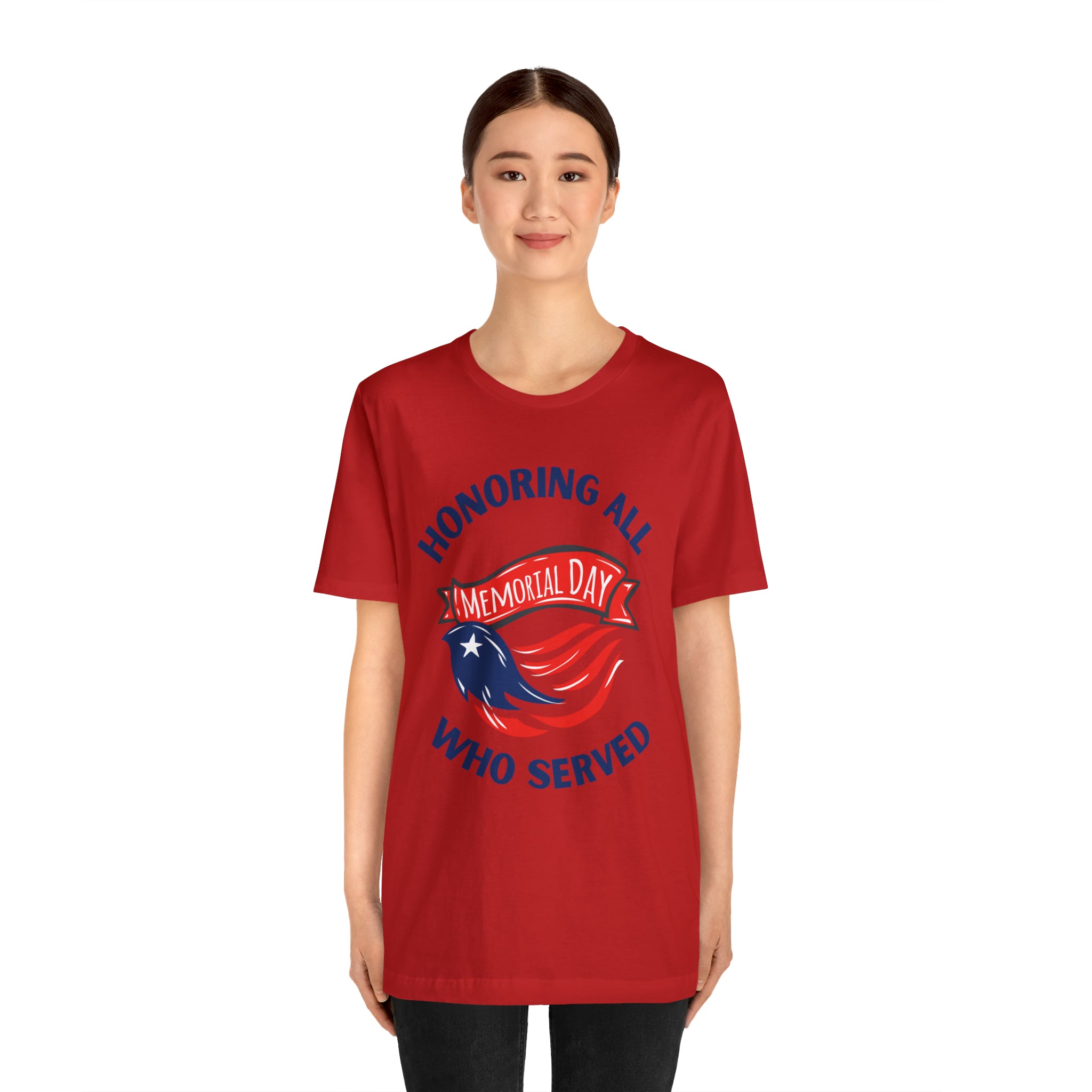 Memorial Day Honoring All Who Served Unisex Jersey Short Sleeve Tee