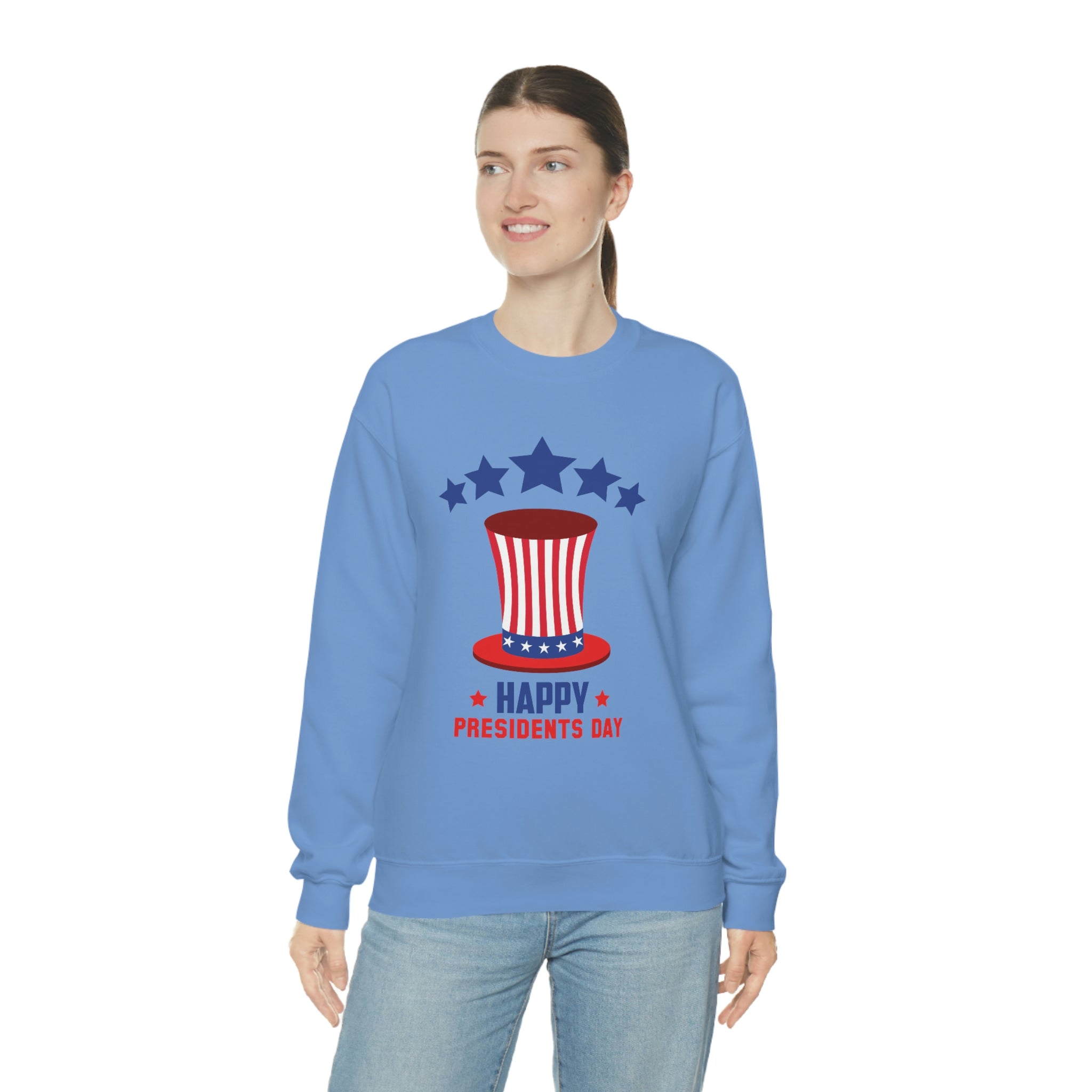 Happy President's Day Hat Unisex Heavy Blend™ Crewneck Sweatshirt