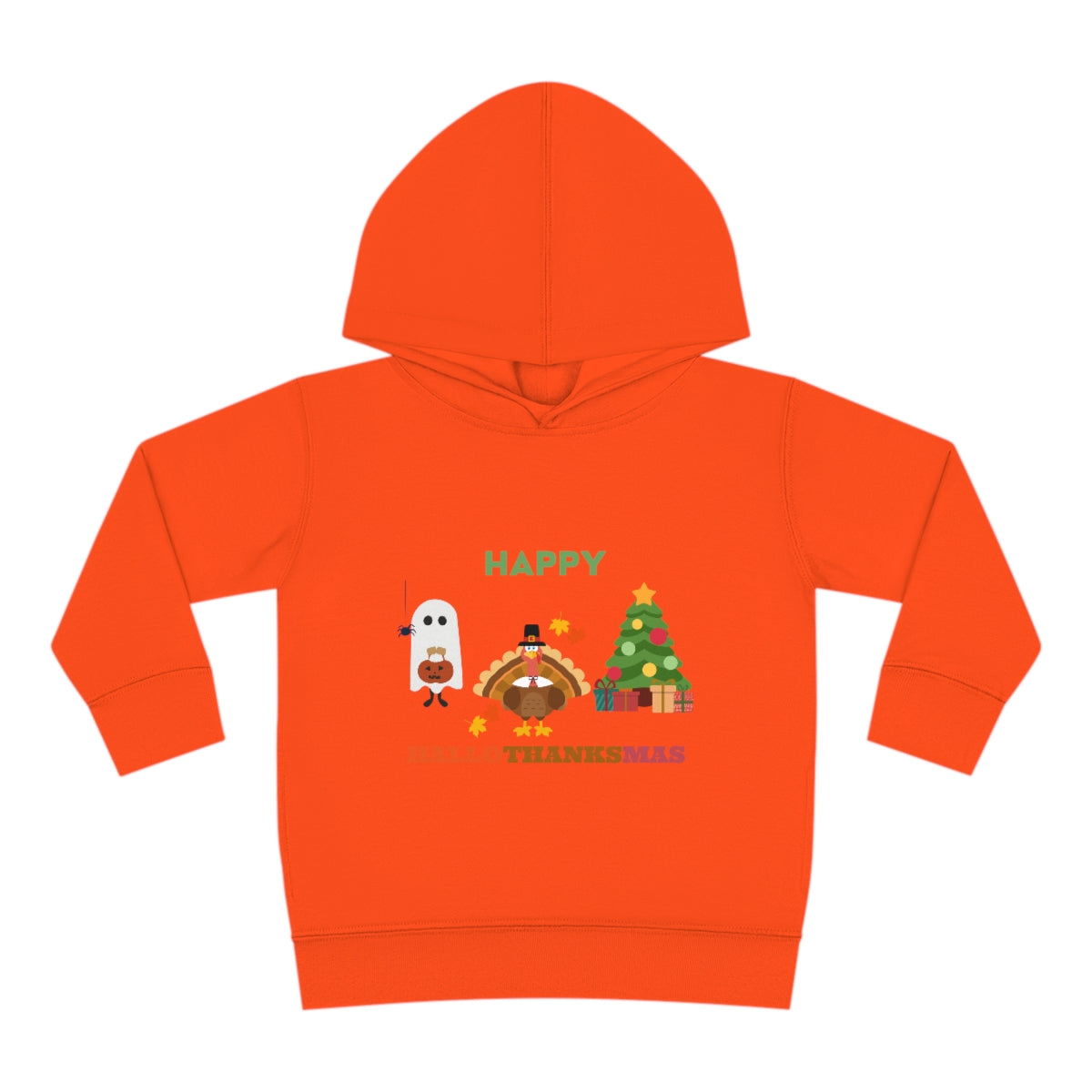 Happy Hallothanksmas Toddler Pullover Fleece Hoodie