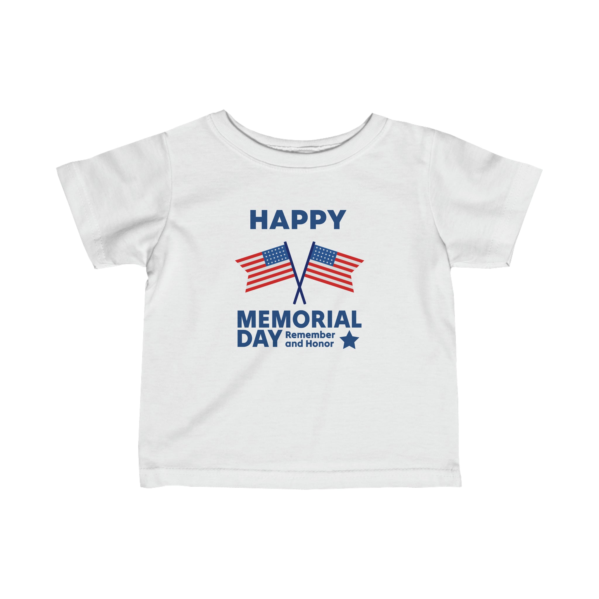 Happy Memorial Day Infant Fine Jersey Tee