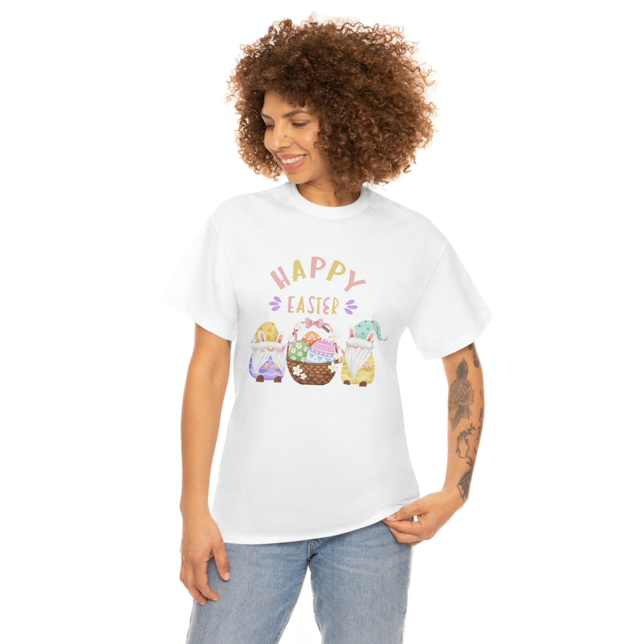 Happy Easter Gnome Unisex Heavy Cotton Tee