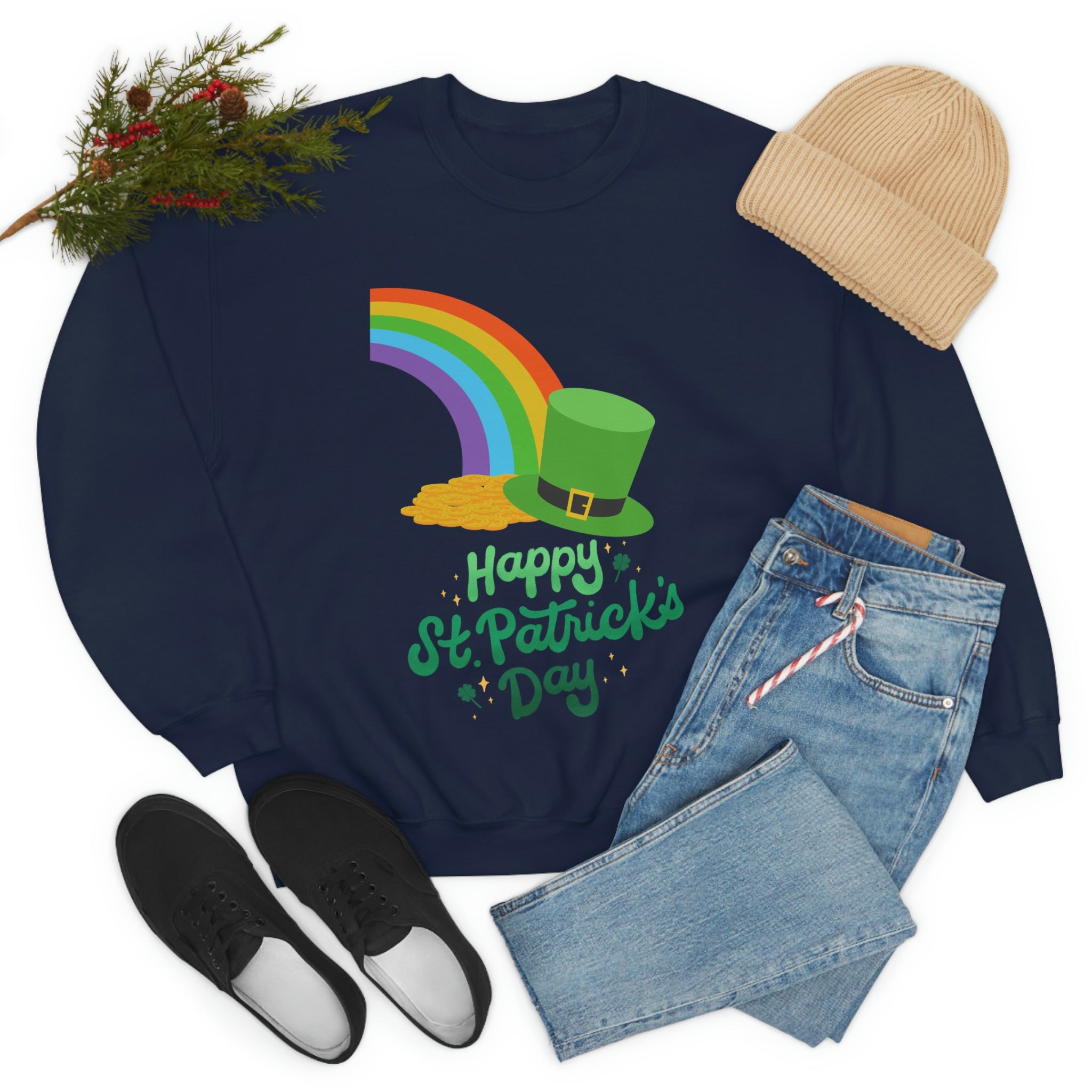 Happy Saint Patrick Day Unisex Heavy Blend™ Crewneck Sweatshirt