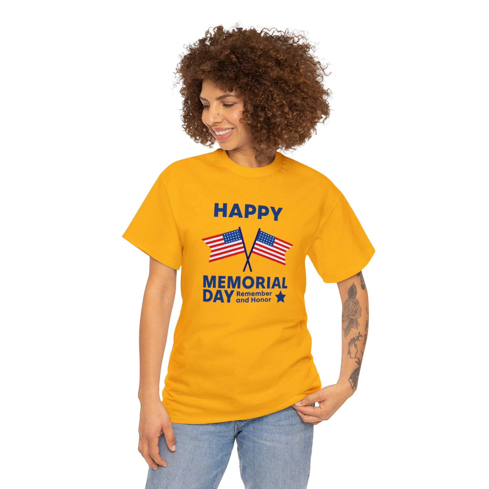 Happy Memorial Day Unisex Heavy Cotton Tee