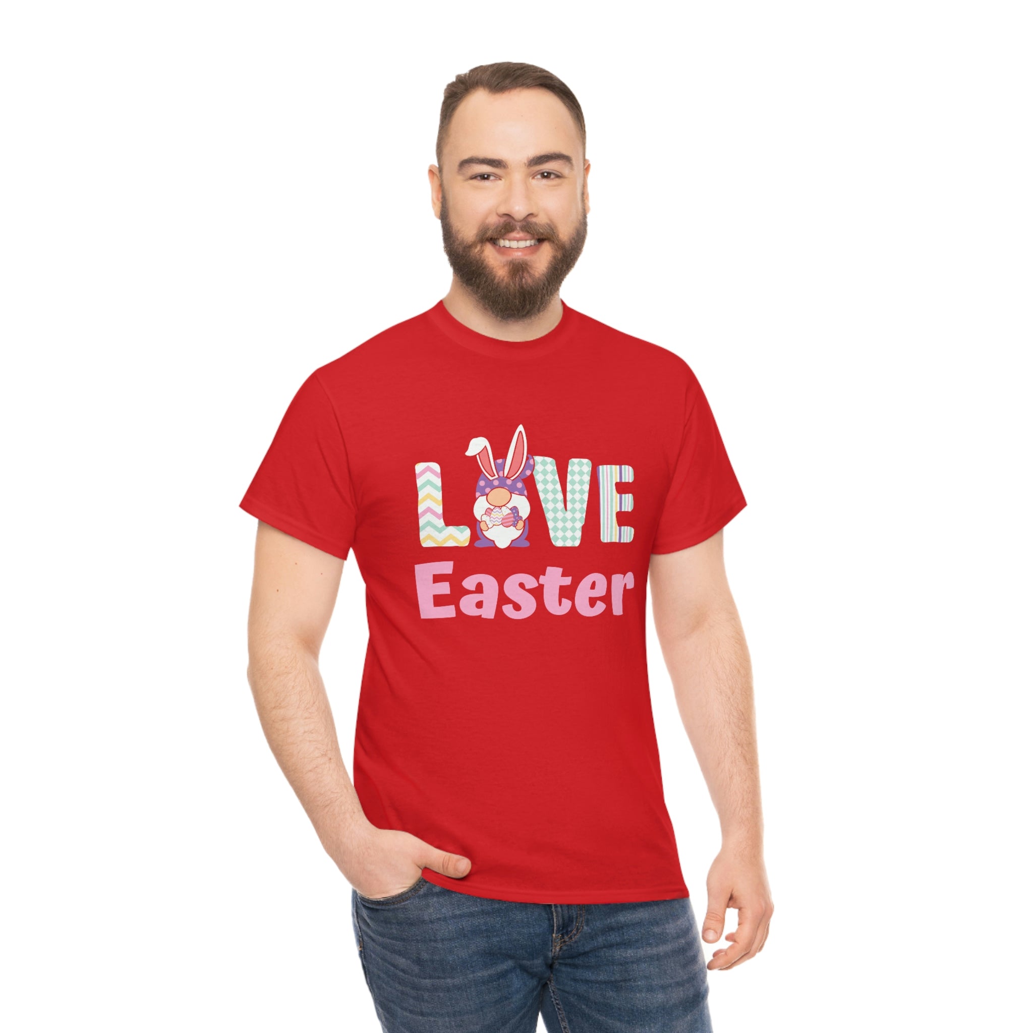 Gnome Love Easter Unisex Heavy Cotton Tee