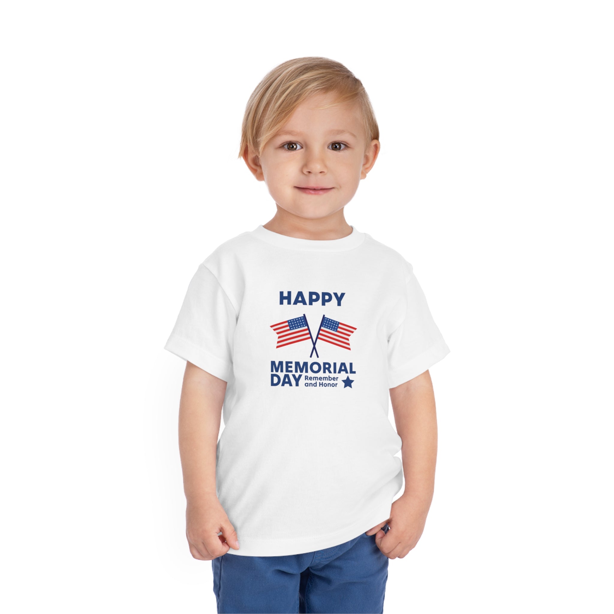 Happy Memorial Day Toddler Short Sleeve Tee