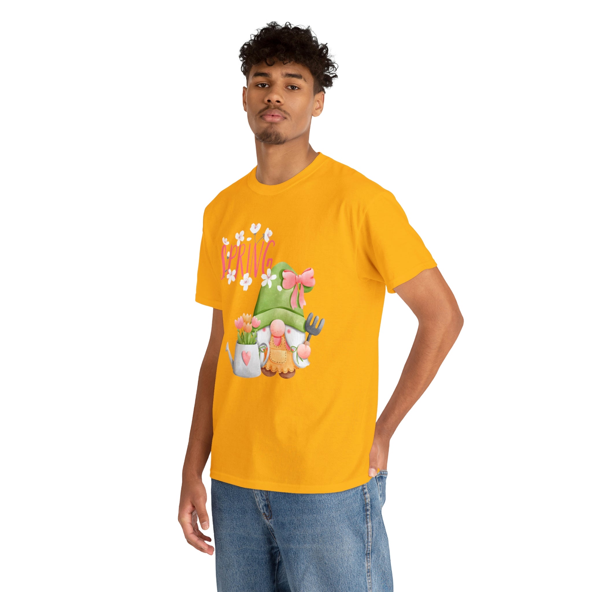Gnome Happy Spring Unisex Heavy Cotton Tee