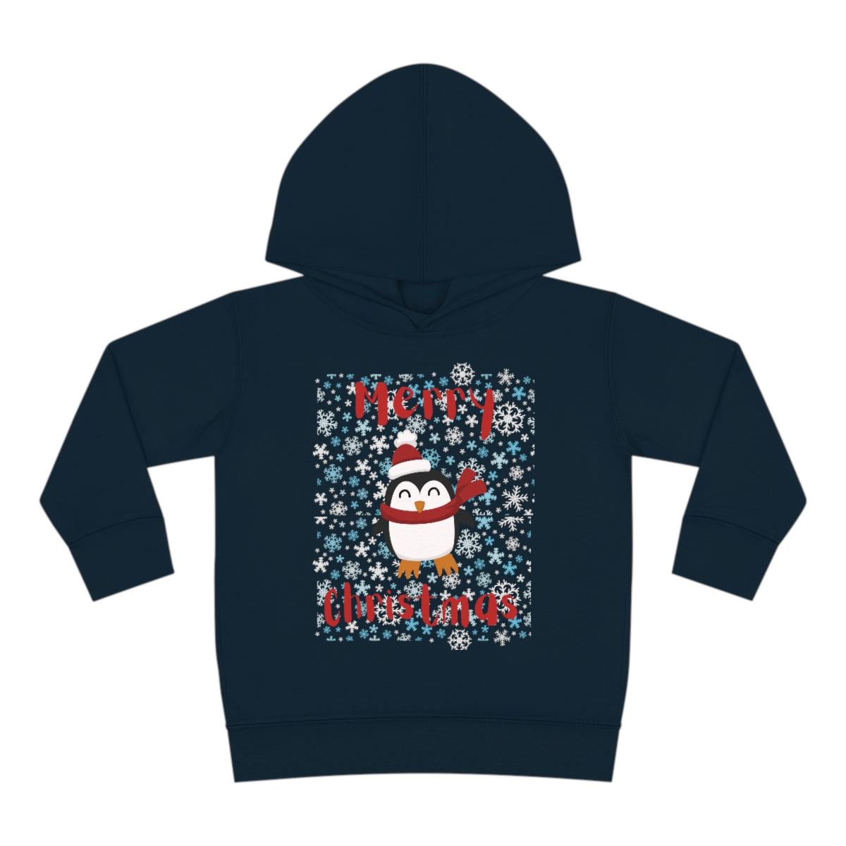Cute Penguin Christmas Toddler Pullover Fleece Hoodie