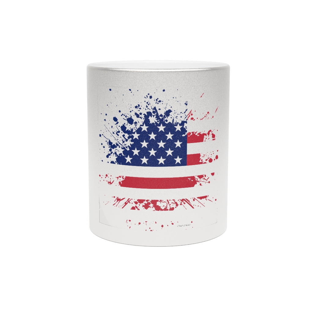 Old Glory Metallic Mug (Silver / Gold)