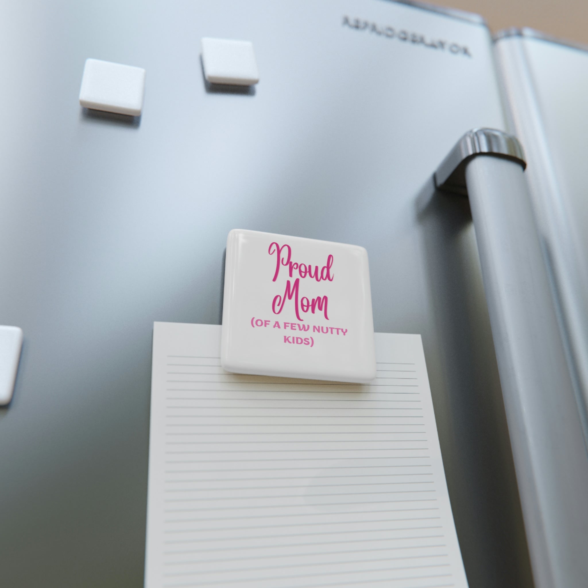 Proud Mom Porcelain Magnet, Square