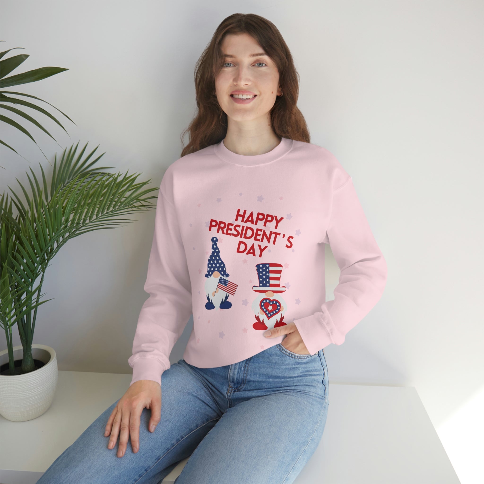 Happy President's Day Gnome Unisex Heavy Blend™ Crewneck Sweatshirt