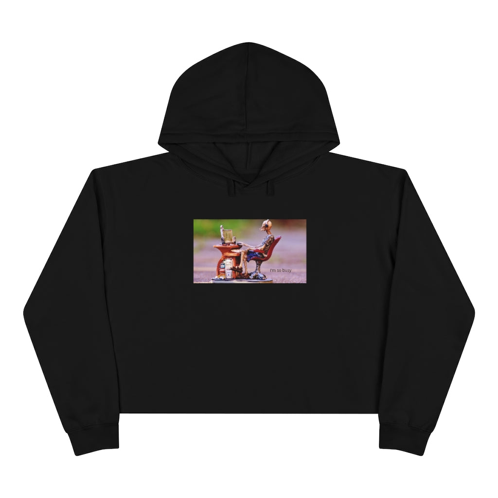 Workaholic Crop Hoodie