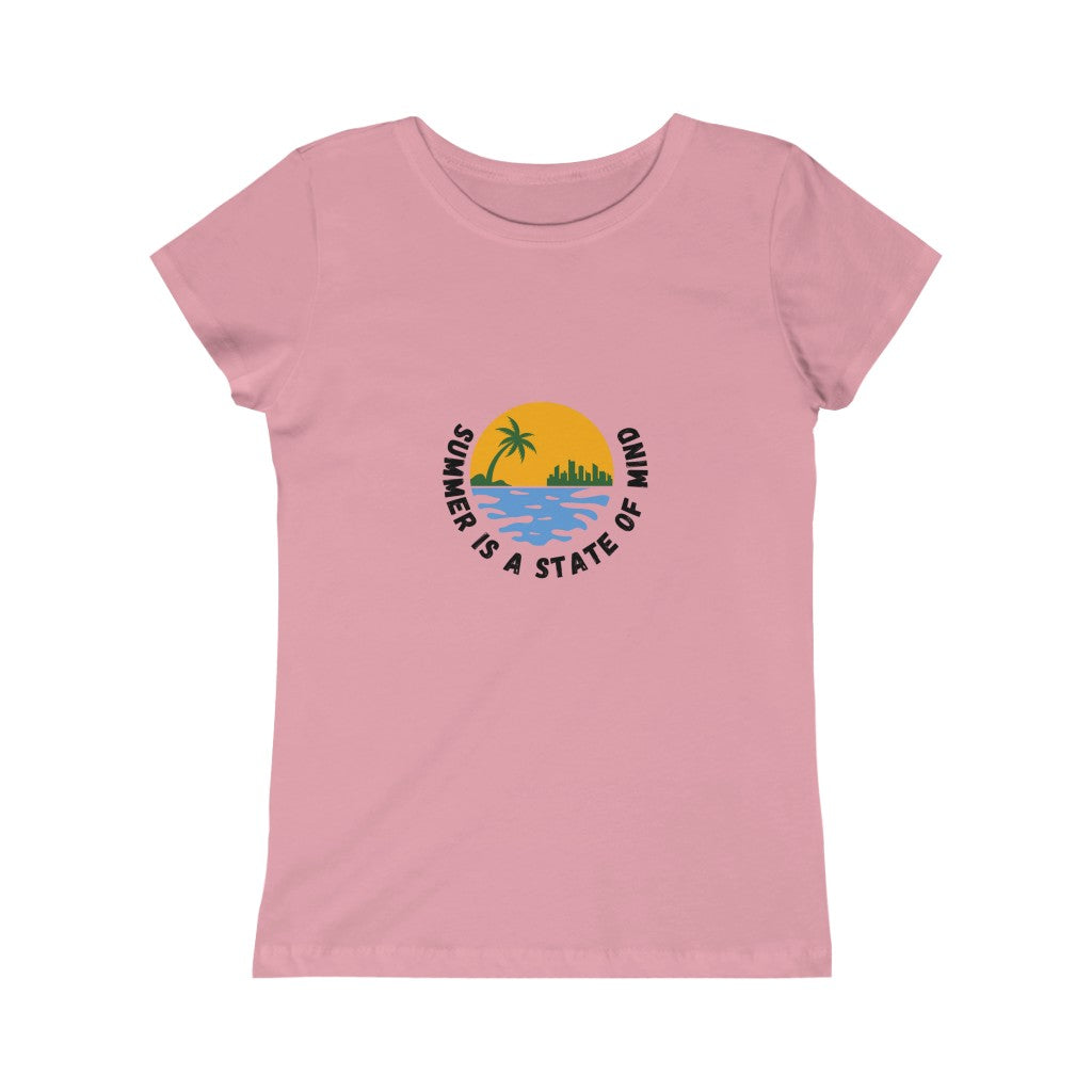 Summer Is A State Of Mind Girls Princess Tee