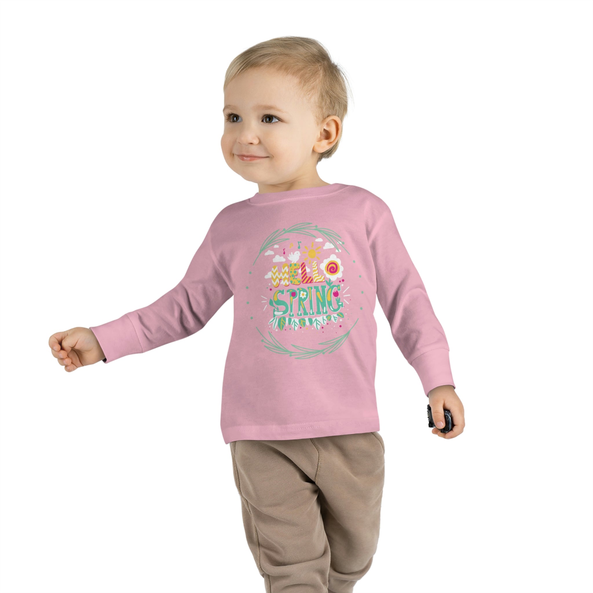 Hello Spring Toddler Long Sleeve Tee