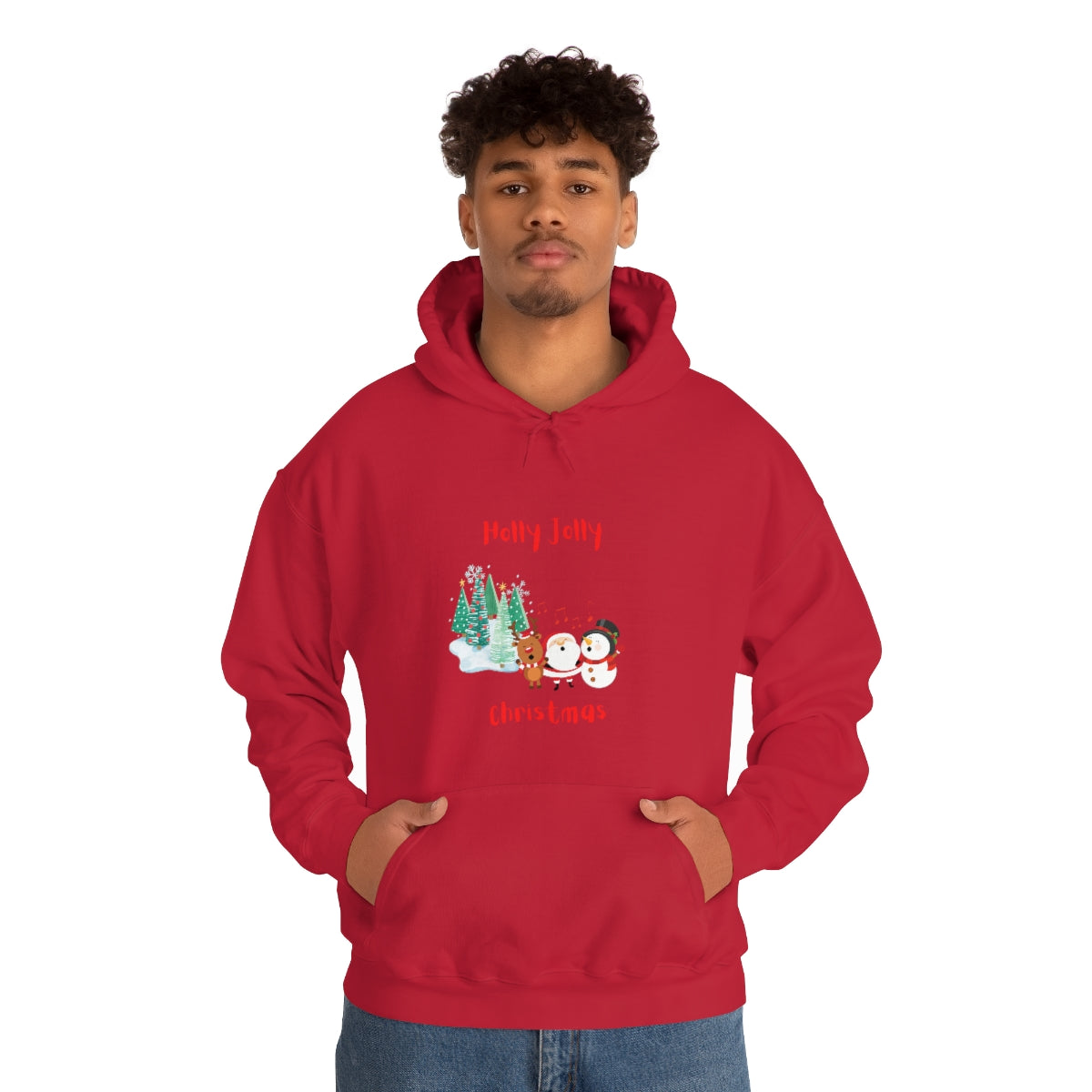 Holly Jolly Christmas Unisex Heavy Blend™ Hooded Sweatshirt