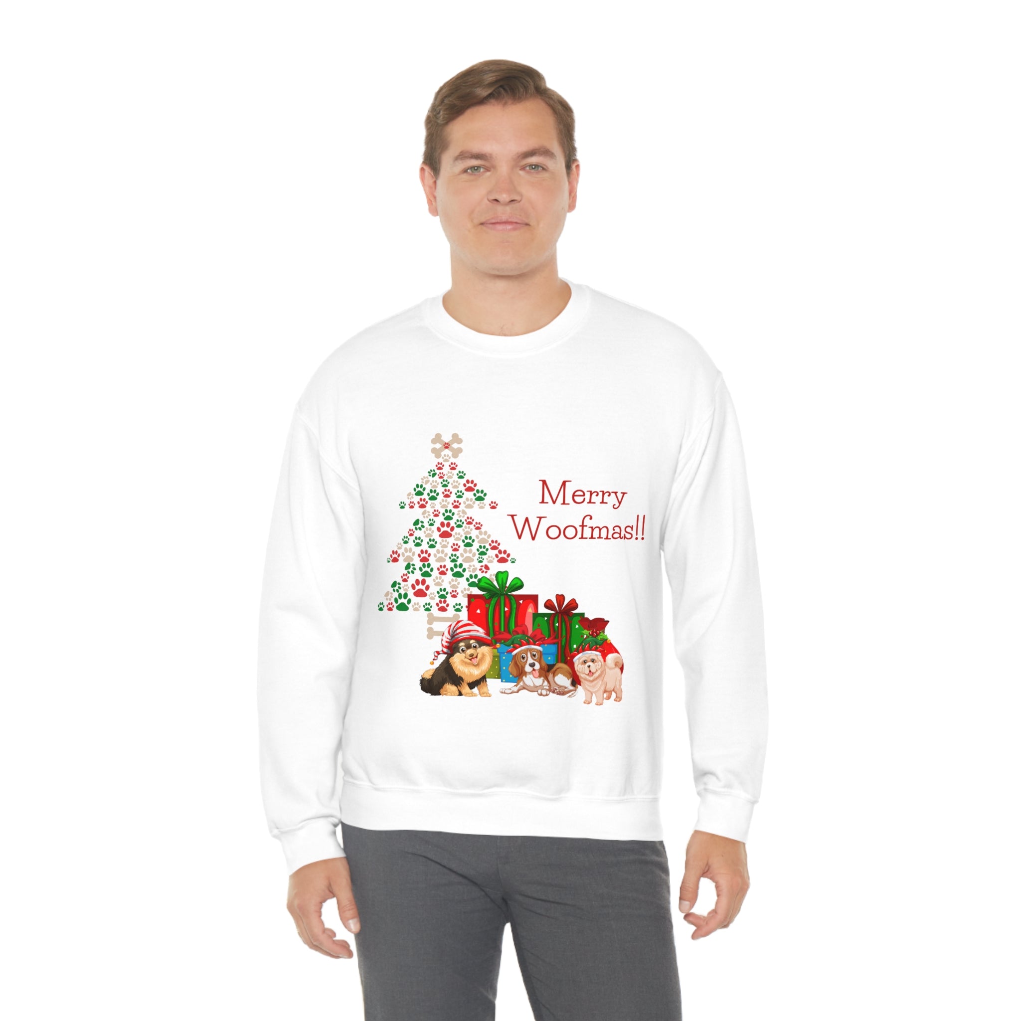 Merry Woolfmas Unisex Heavy Blend™ Crewneck Sweatshirt