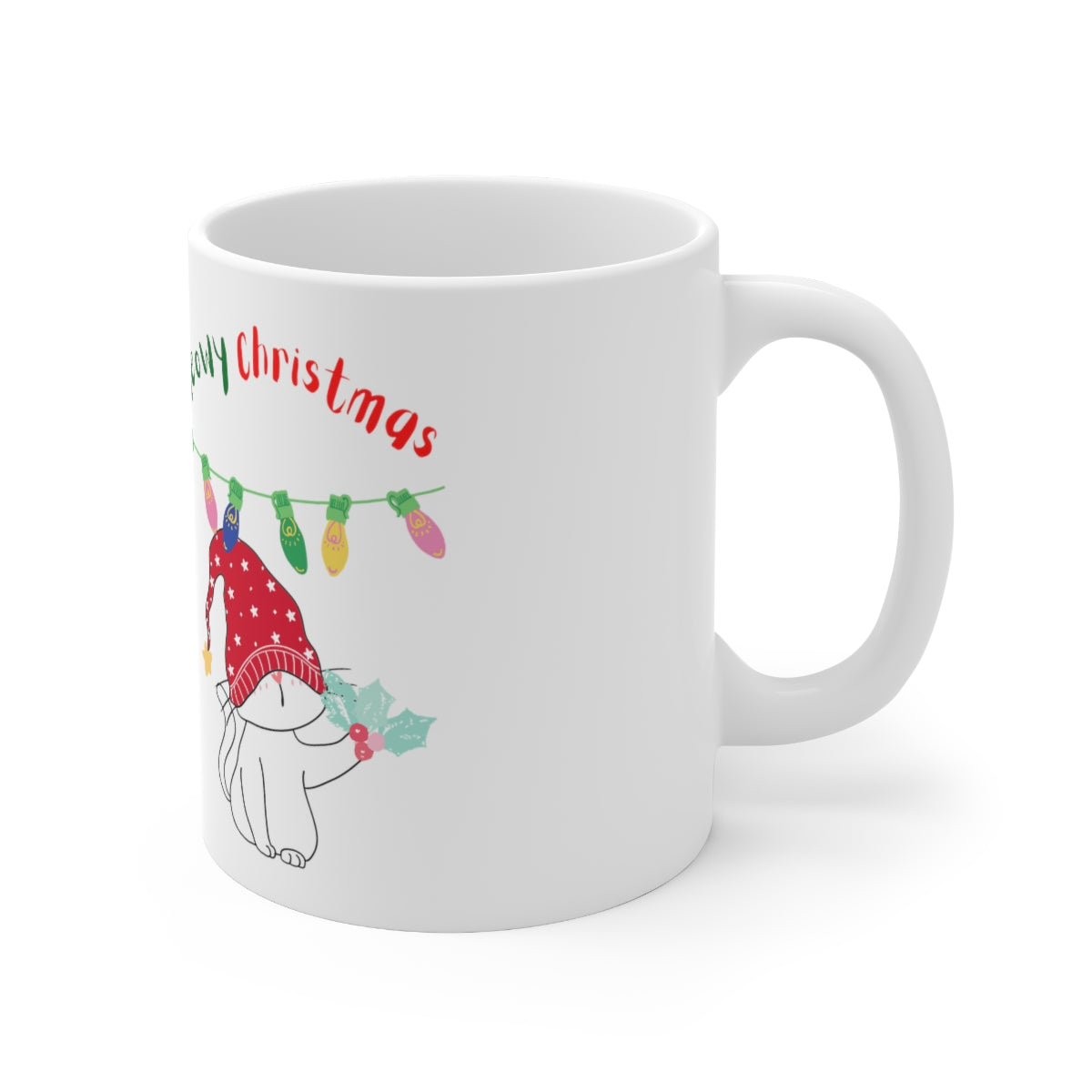 Meowy Christmas Ceramic Mug 11oz