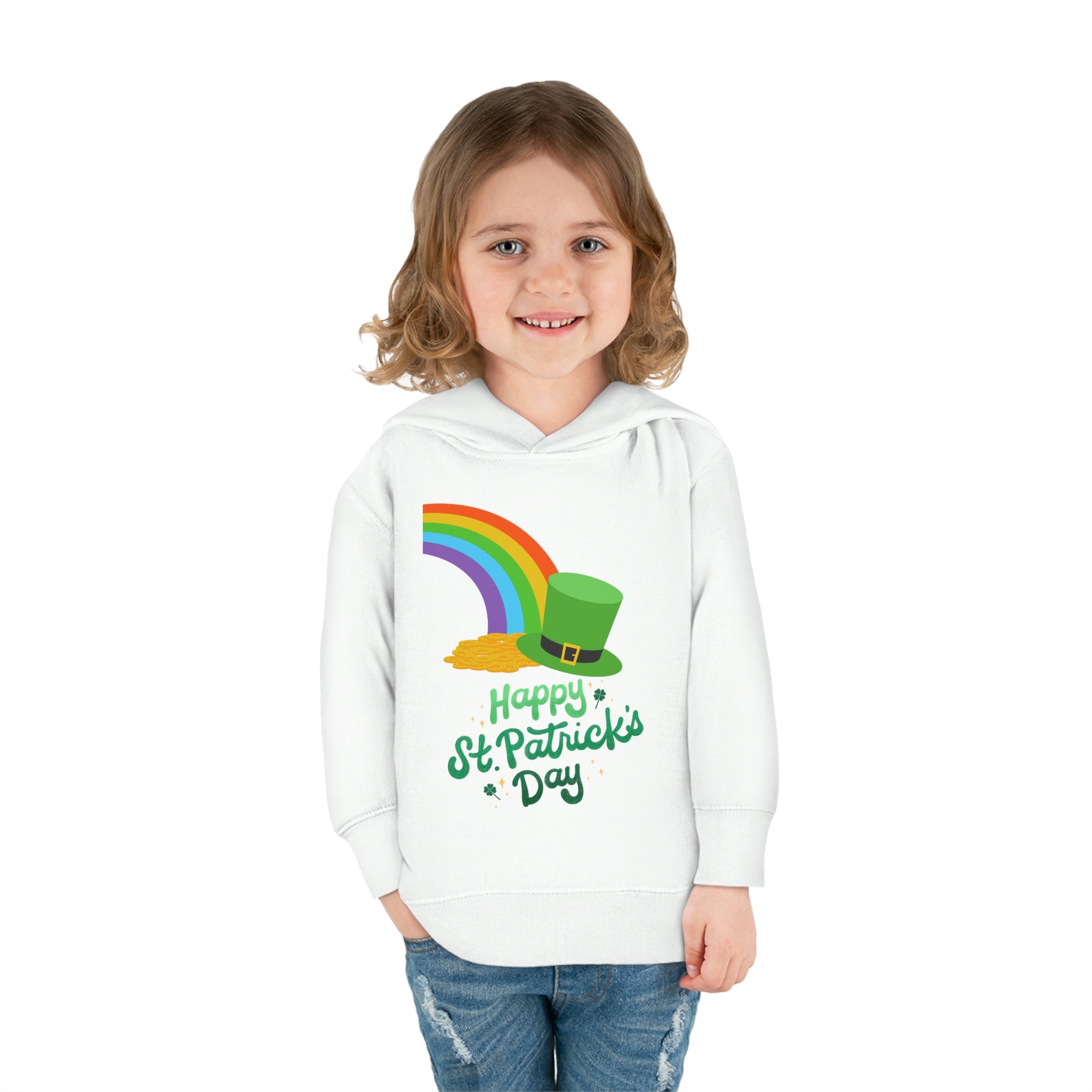 Happy Saint Patrick Day Toddler Pullover Fleece Hoodie