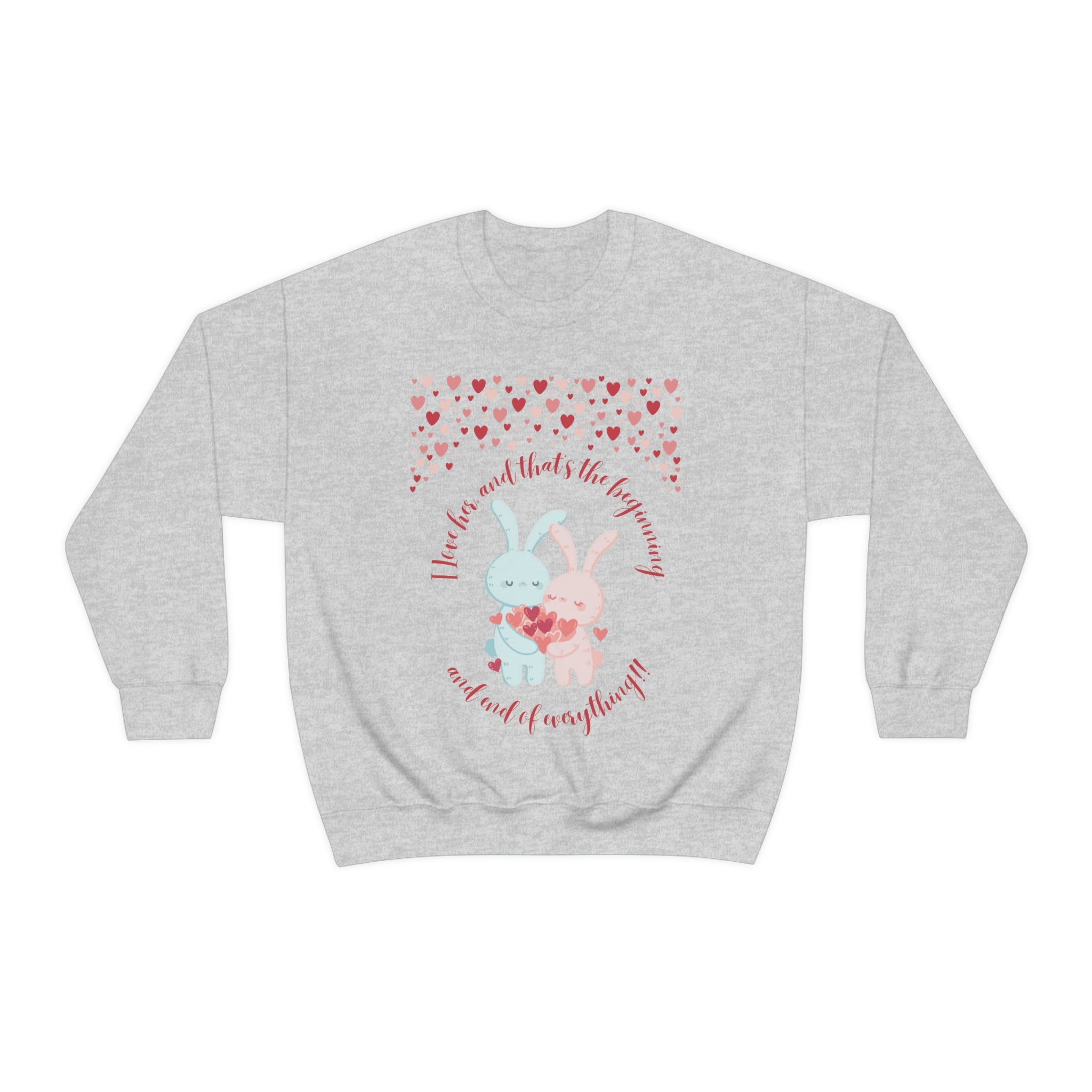 The I Love Her U & Me Unisex Heavy Blend™ Crewneck Sweatshirt