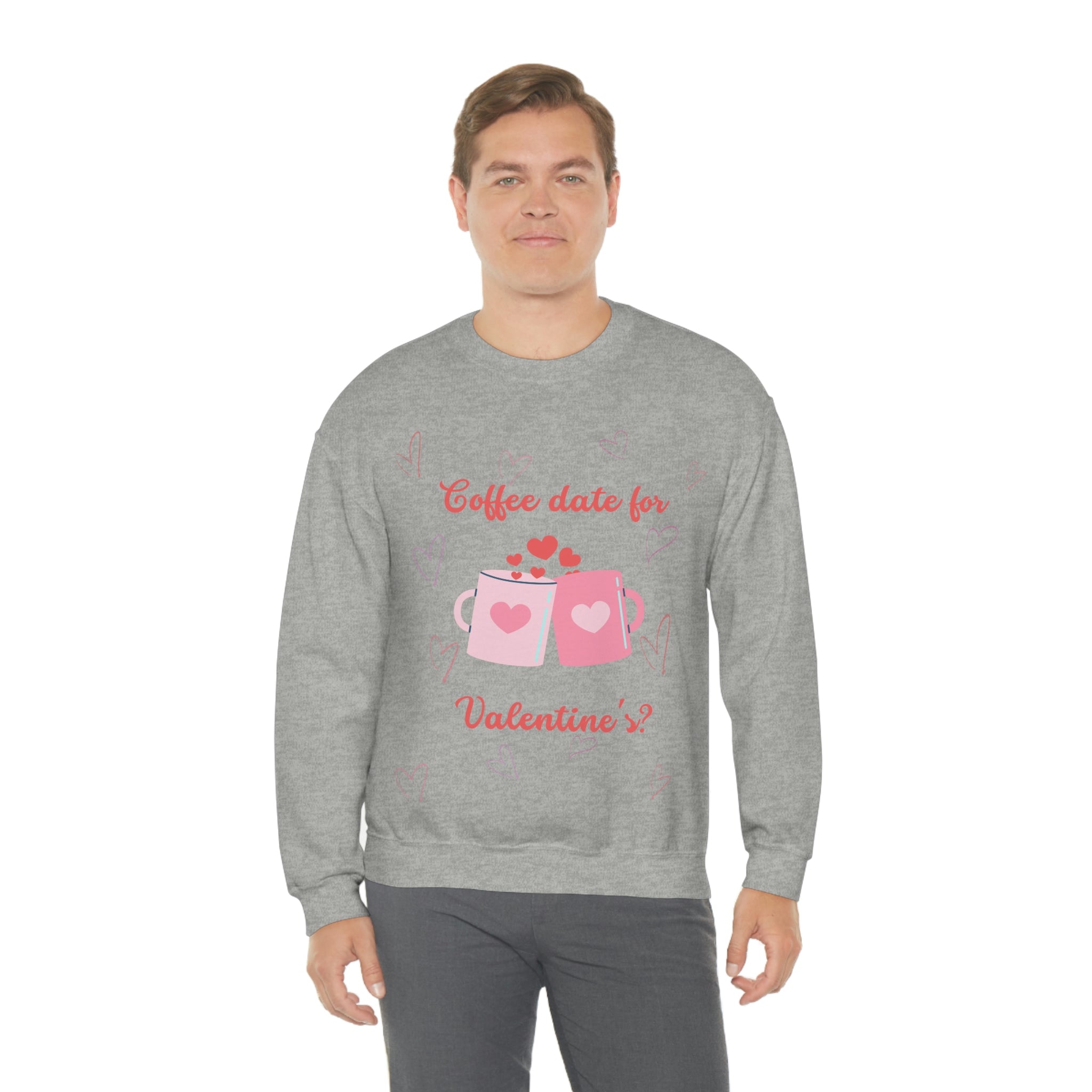 Coffee Date For Valentine's Unisex Heavy Blend™ Crewneck Sweatshirt