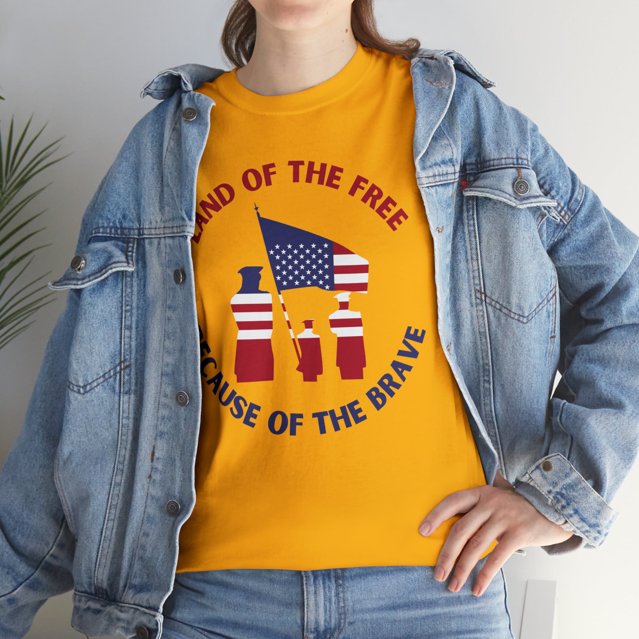 Memorial Day Land of The Free Unisex Heavy Cotton Tee