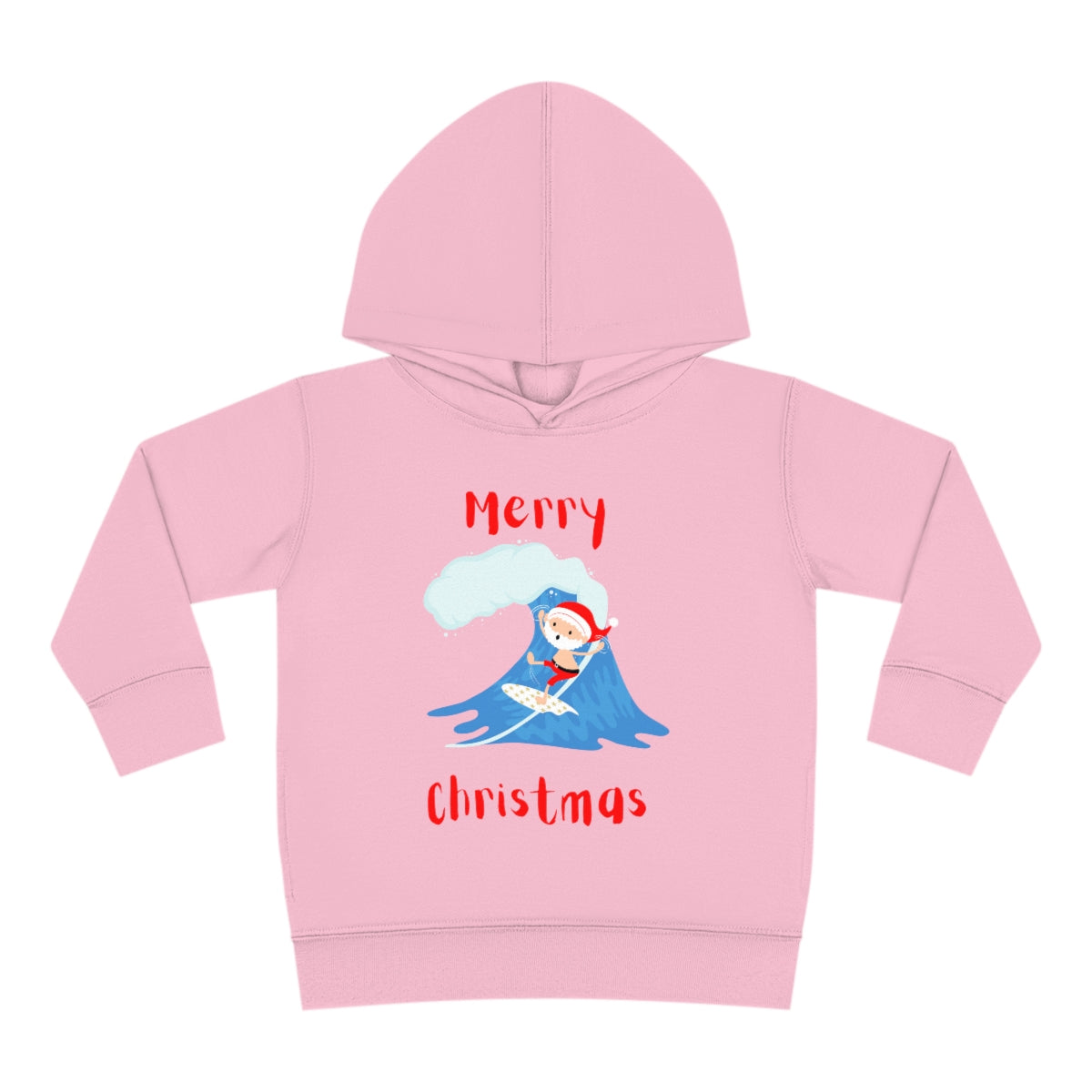 Surfing Santa Toddler Pullover Fleece Hoodie