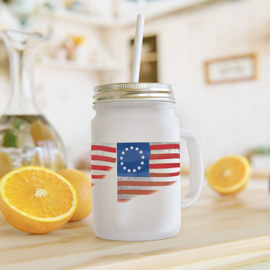 Old Glory Mason Jar