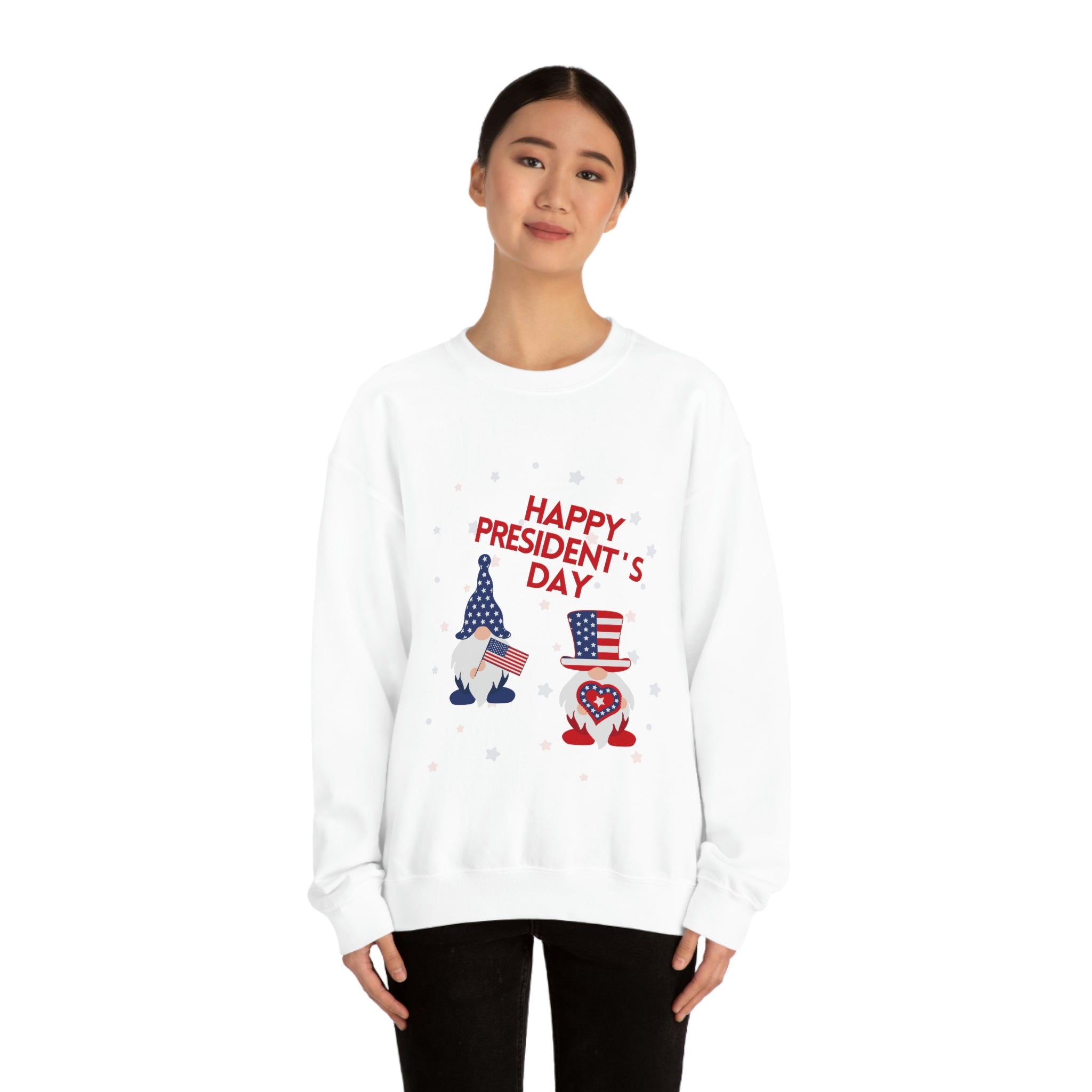 Happy President's Day Gnome Unisex Heavy Blend™ Crewneck Sweatshirt