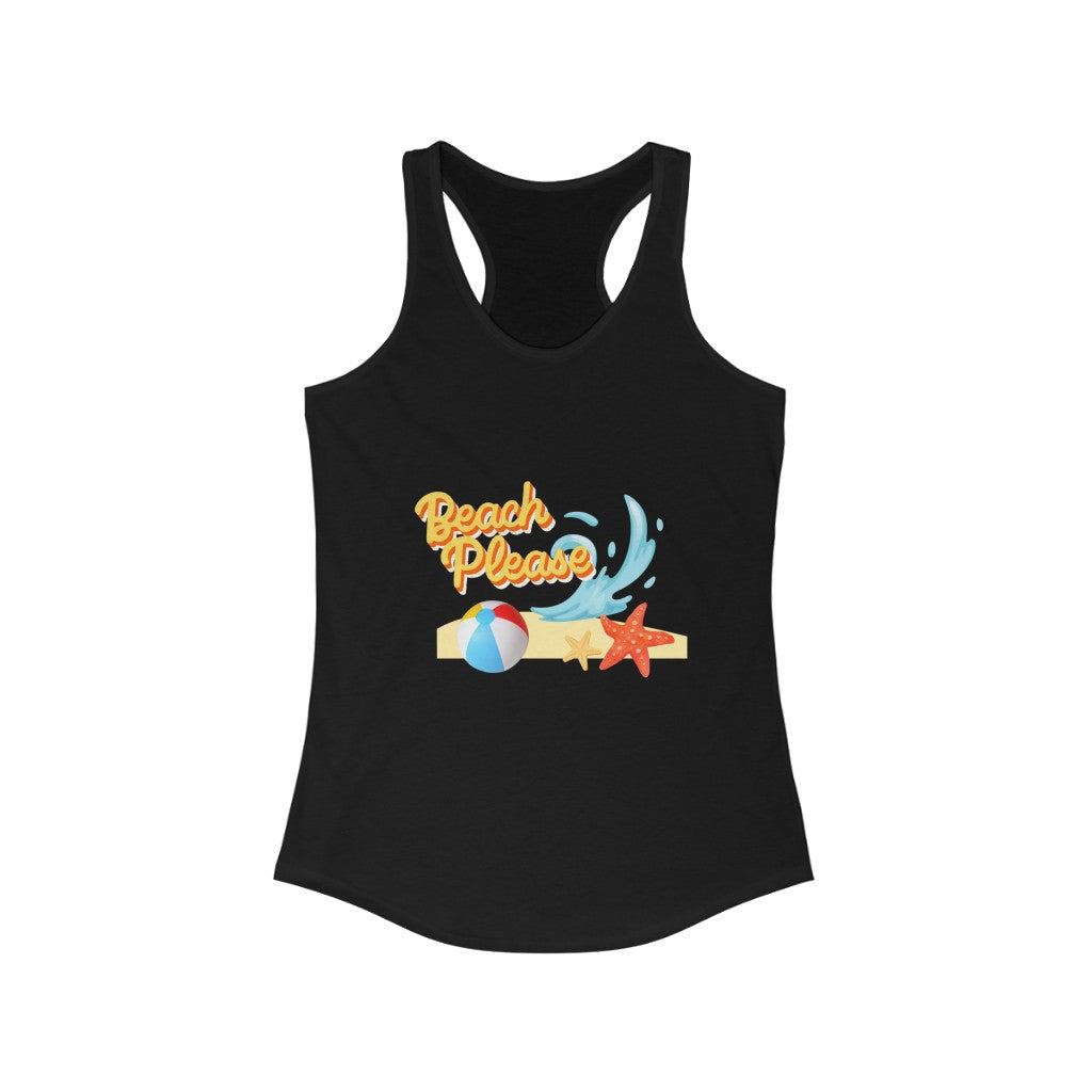 Beach Please Beach Ball Women's Ideal Racerback Tank