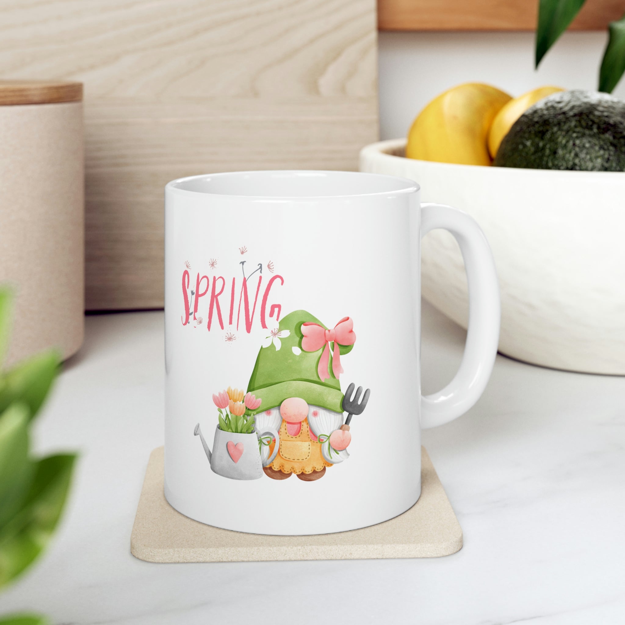 Gnome Happy Spring Ceramic Mug 11oz