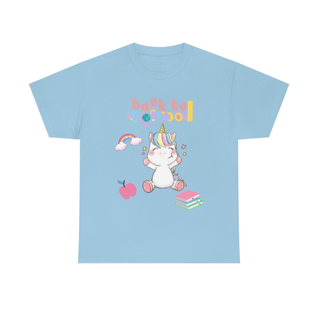 Back to School Unicorn Unisex Heavy Cotton Tee