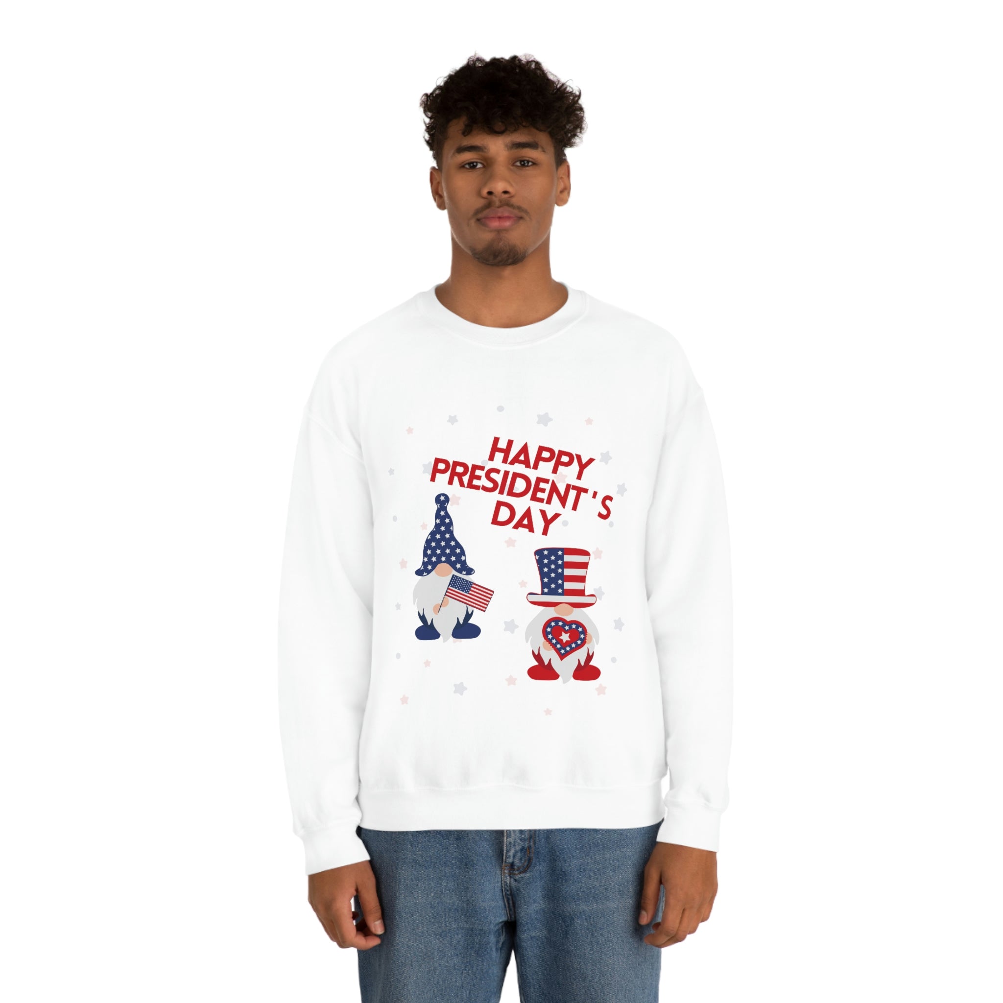 Happy President's Day Gnome Unisex Heavy Blend™ Crewneck Sweatshirt