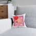 Happy Valentine's Day Square Pillow - White Back